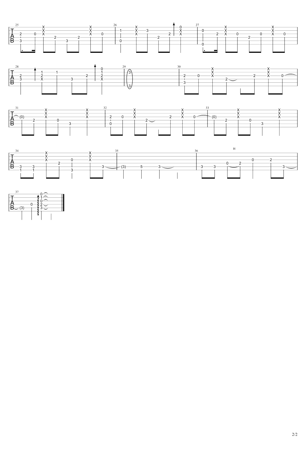不怕吉他指弹谱 C调 动漫《神兵小将》片尾曲2