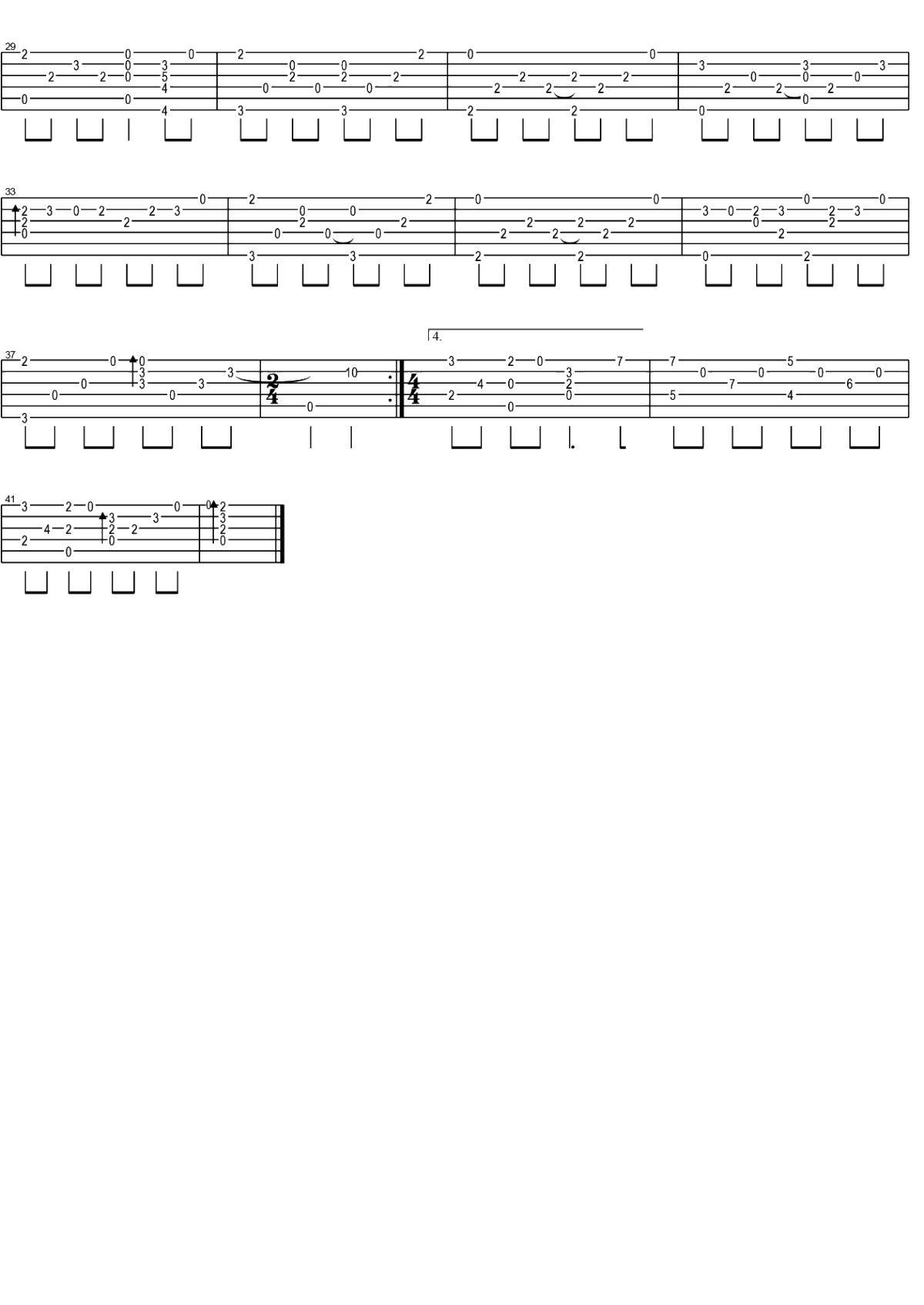 Wind Song指弹谱 押尾桑 风之诗吉他独奏谱2