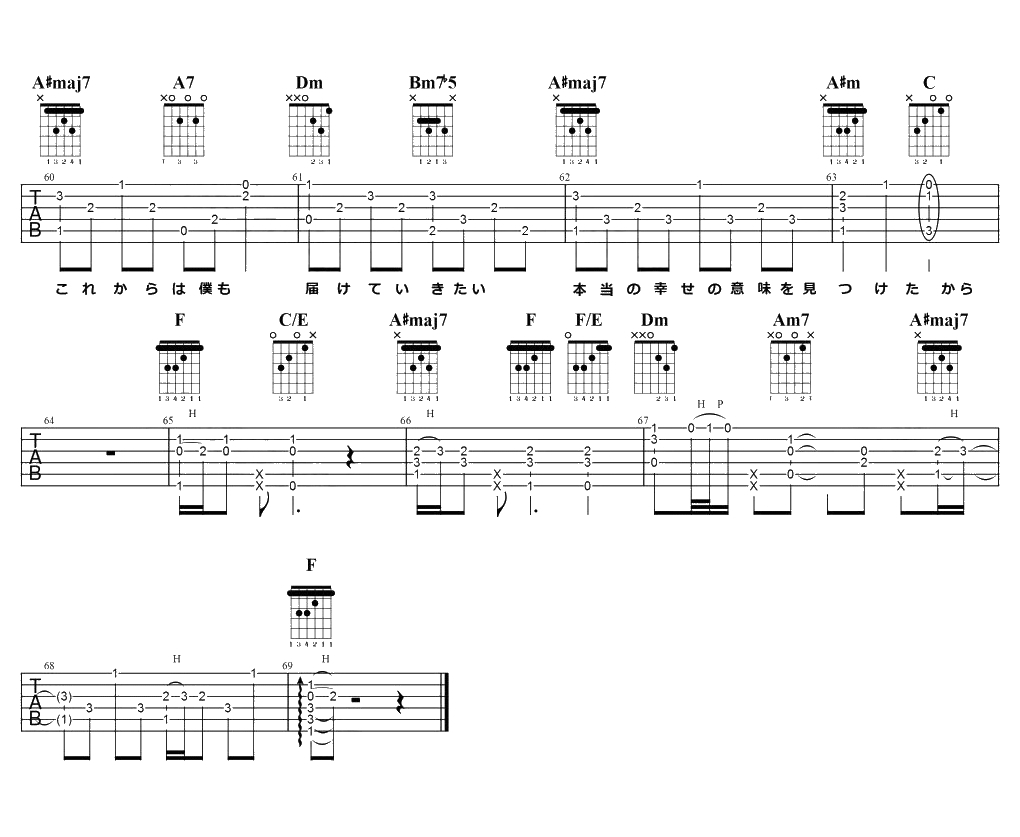 向日葵的约定吉他谱 秦基博 F调原版弹唱谱4