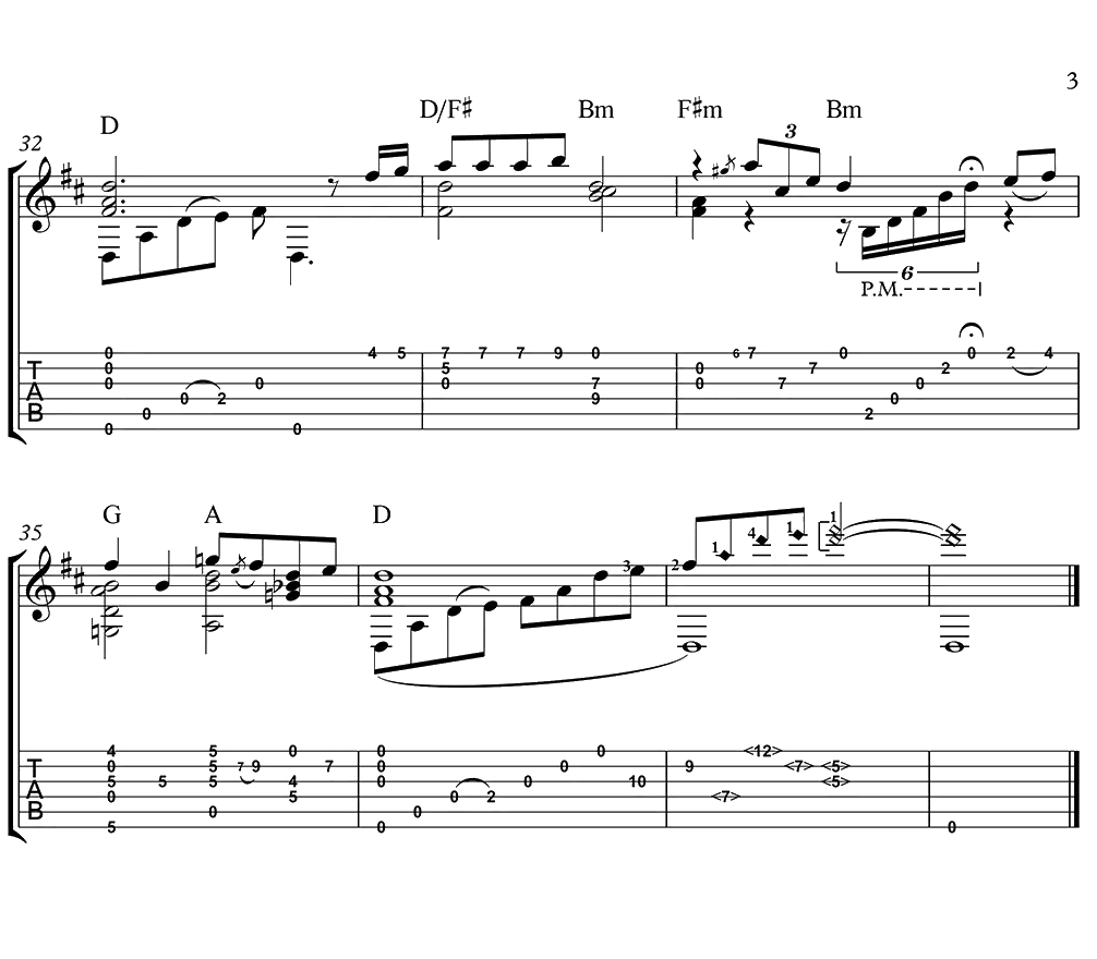 约定指弹谱 吉他独奏谱 刘卓威版本3