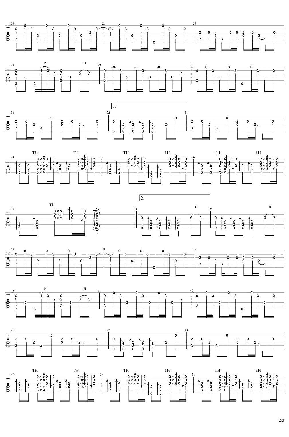 起风了指弹谱 吉他独奏谱 买辣椒也用券2
