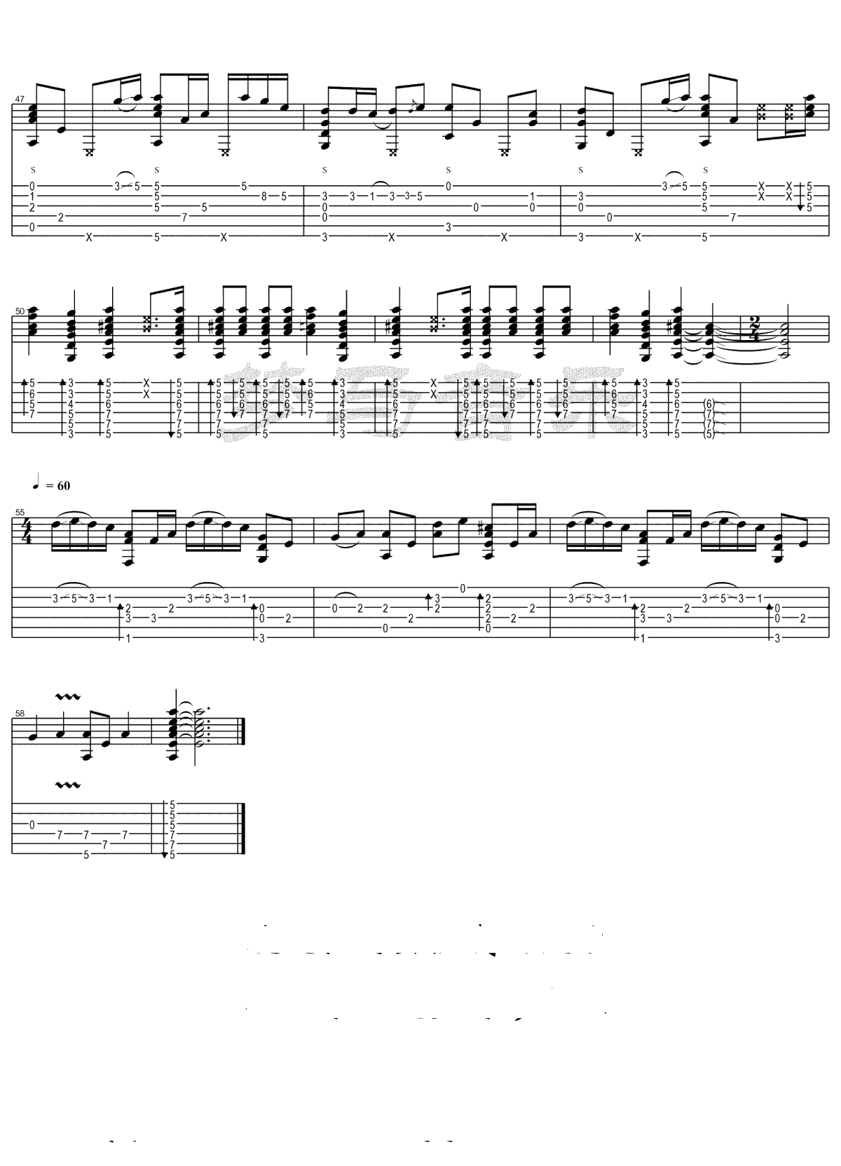 鲁迅先生指弹谱 朗文硕 指弹独奏4