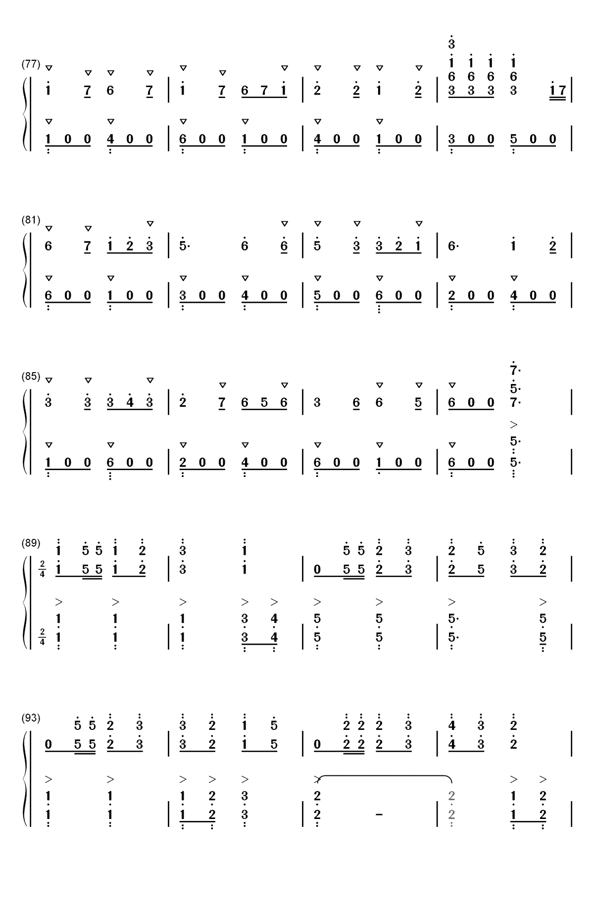 英国民歌组曲-第三首进行曲双手简谱预览5