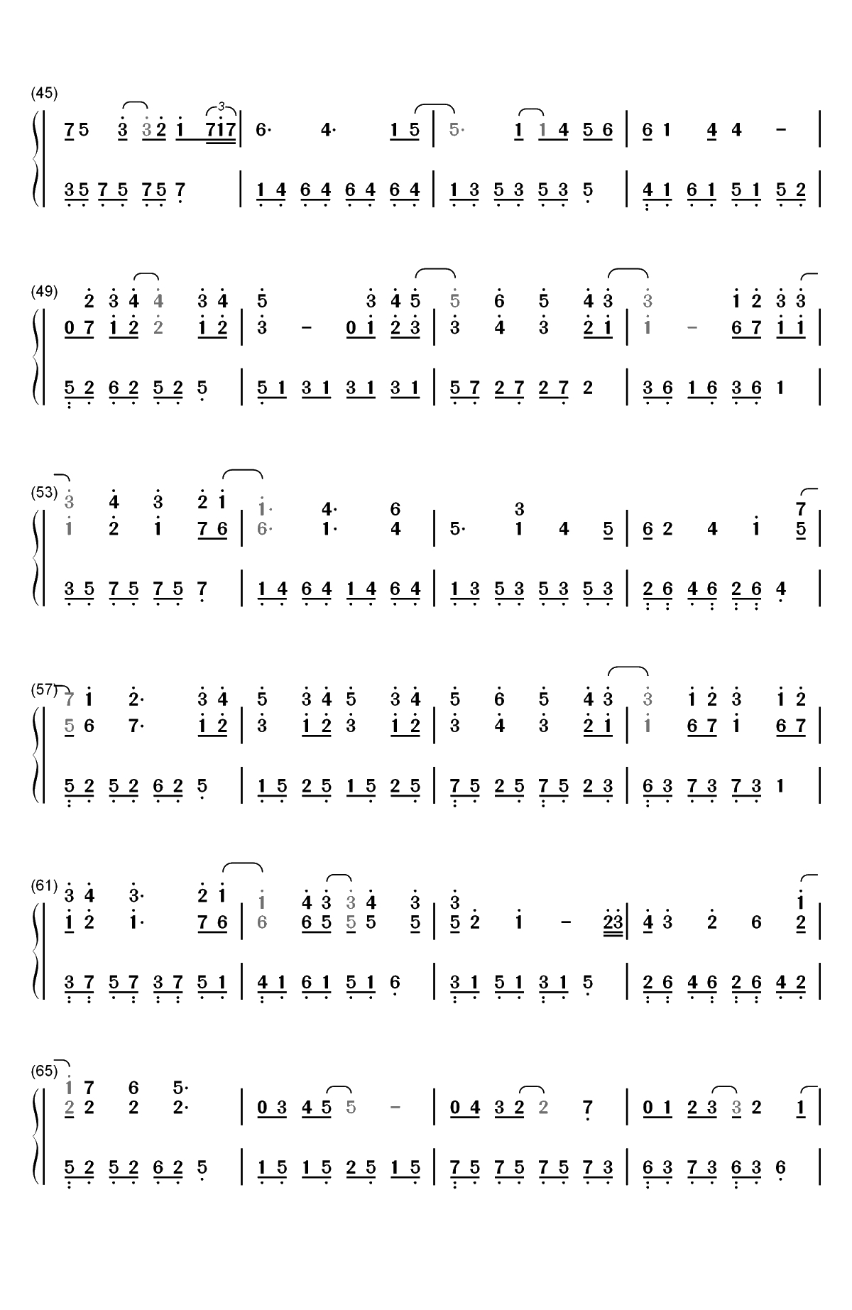 卡农变奏曲-大卫蓝兹双手简谱预览3