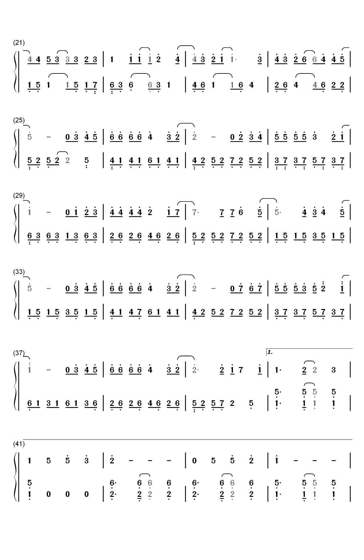 什么歌-捉妖记2主题曲双手简谱预览2