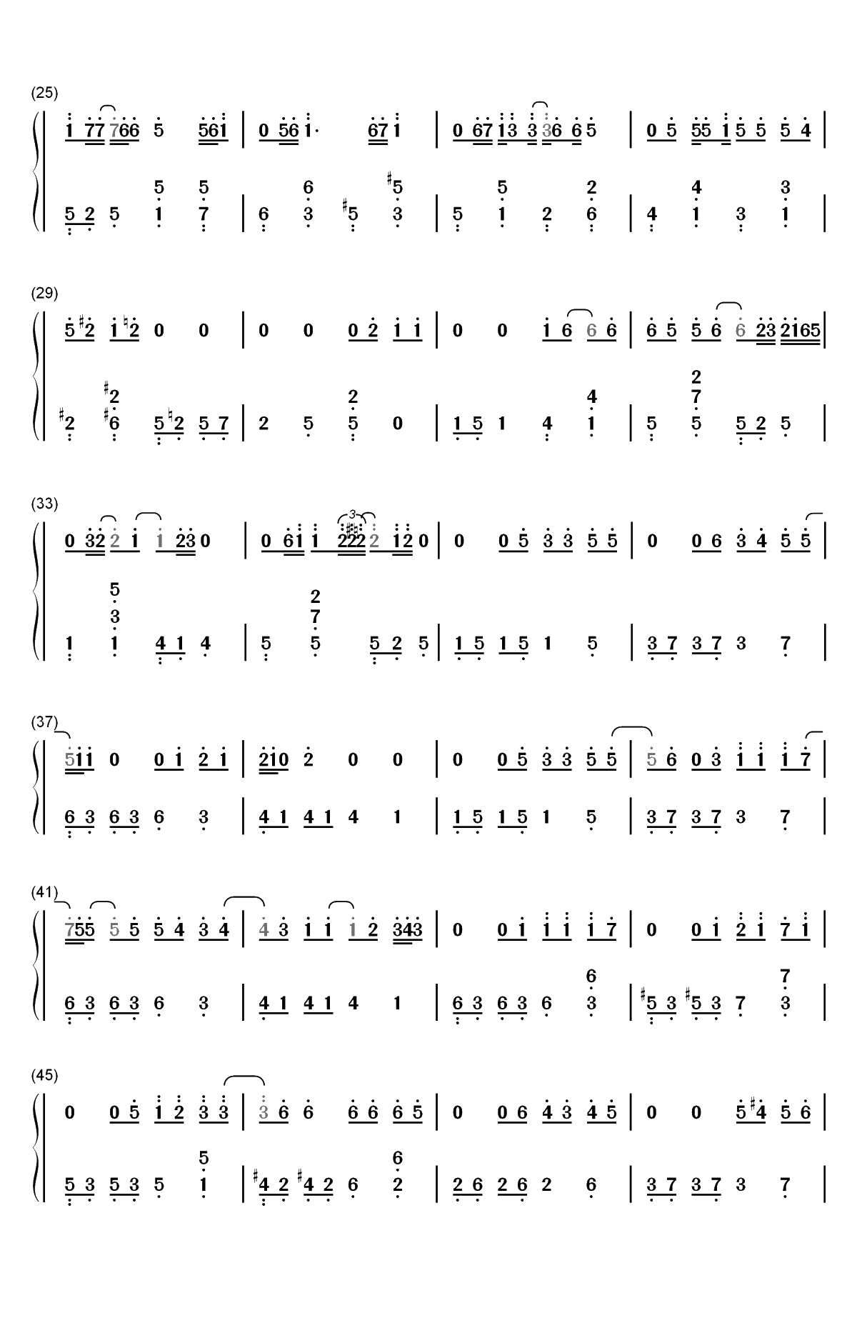 还是会-我可能不会爱你主题曲双手简谱预览2