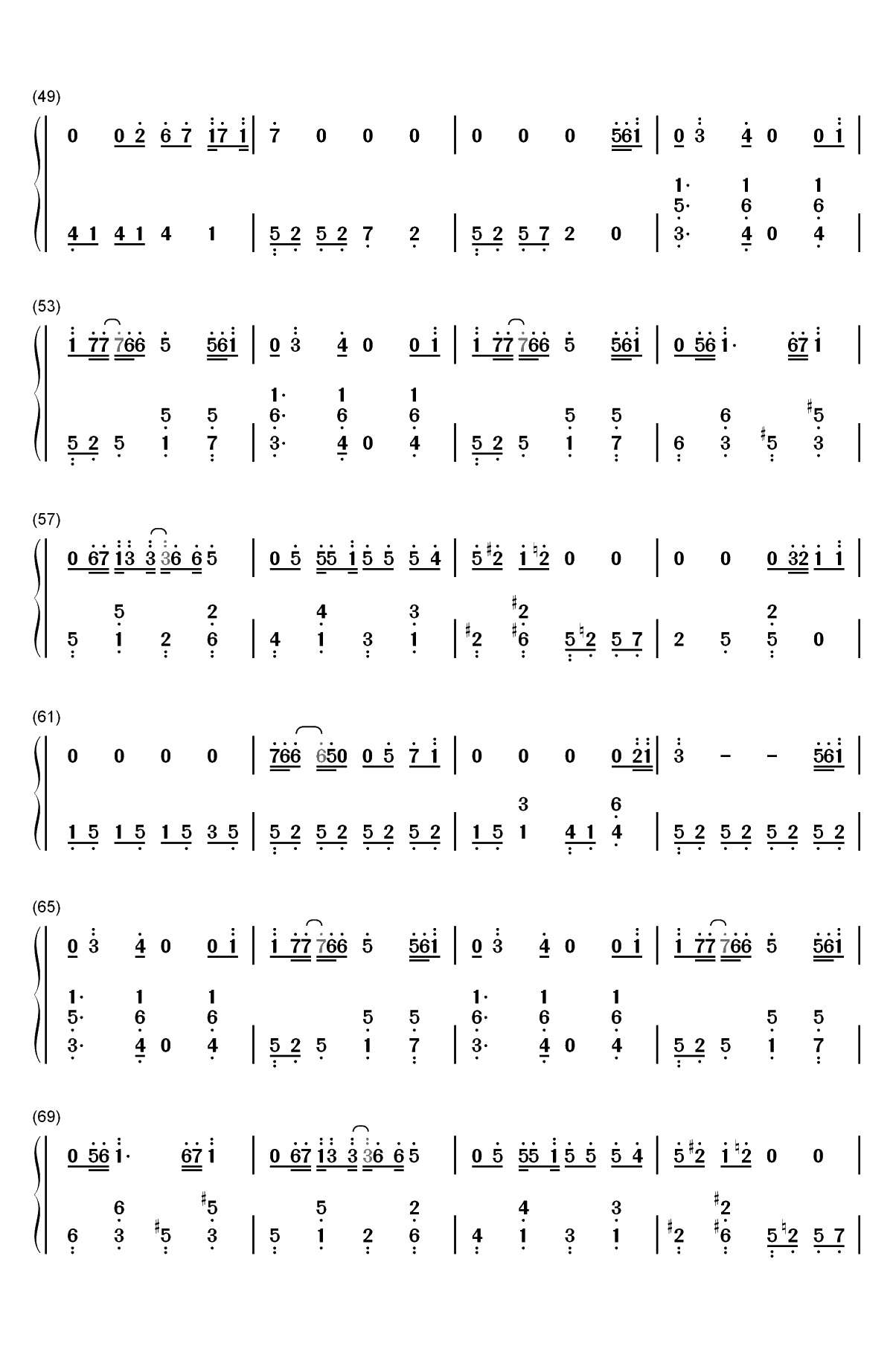 还是会-我可能不会爱你主题曲双手简谱预览3
