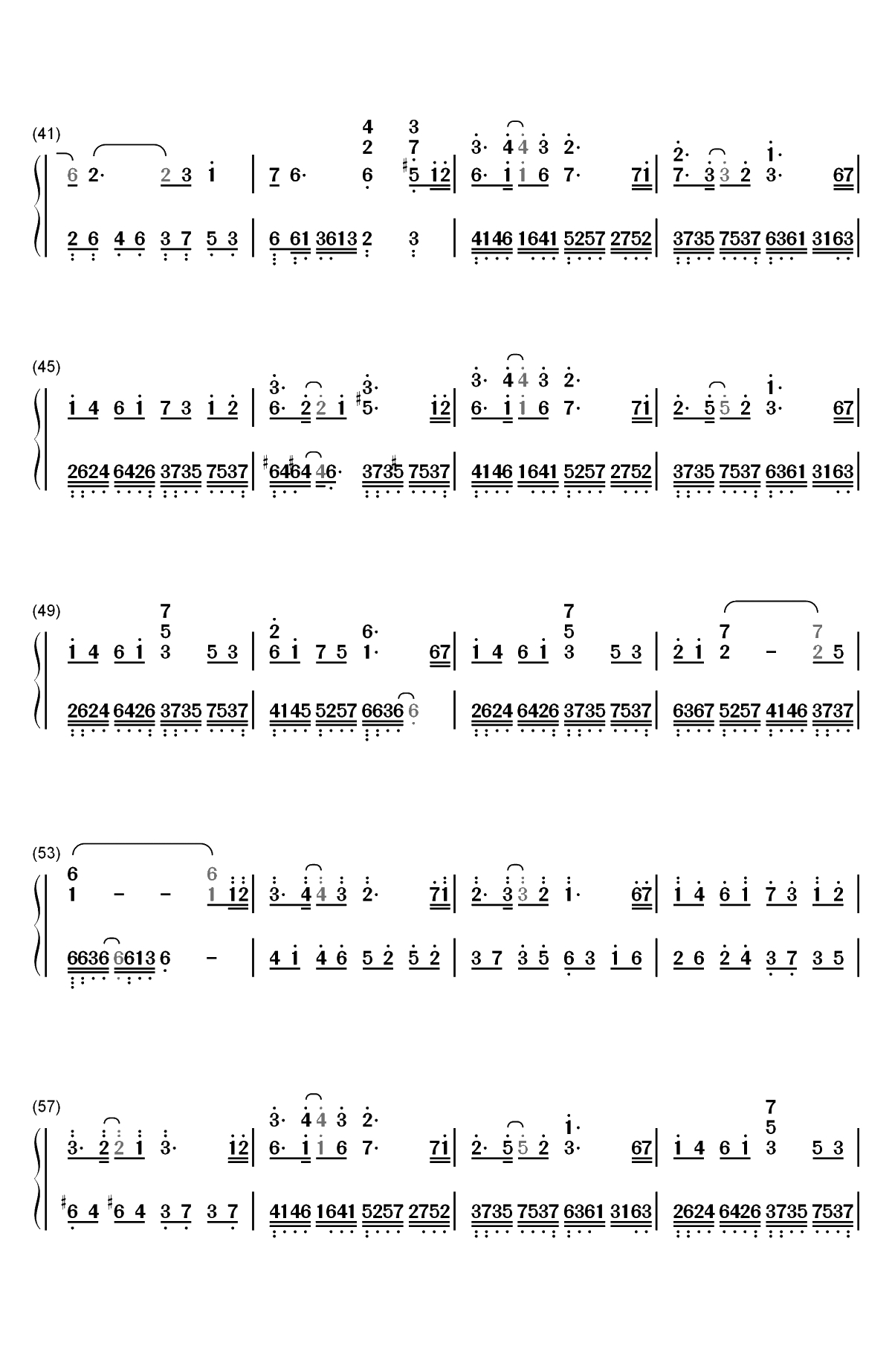 凤囚凰-凤囚凰主题曲双手简谱预览3