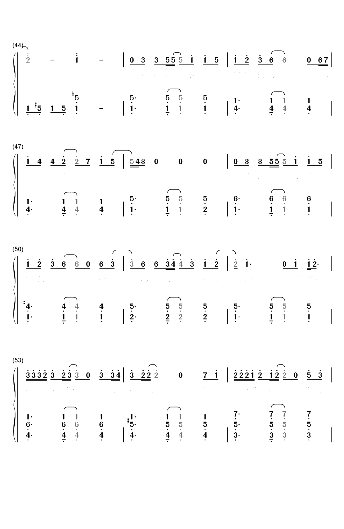 终于爱情-脱单告急主题曲双手简谱预览4