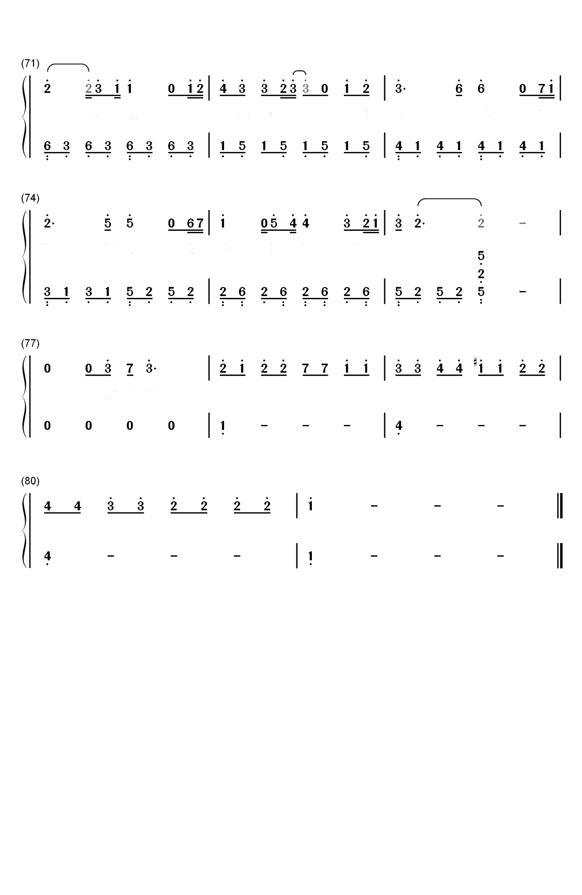 终于爱情-脱单告急主题曲双手简谱预览6