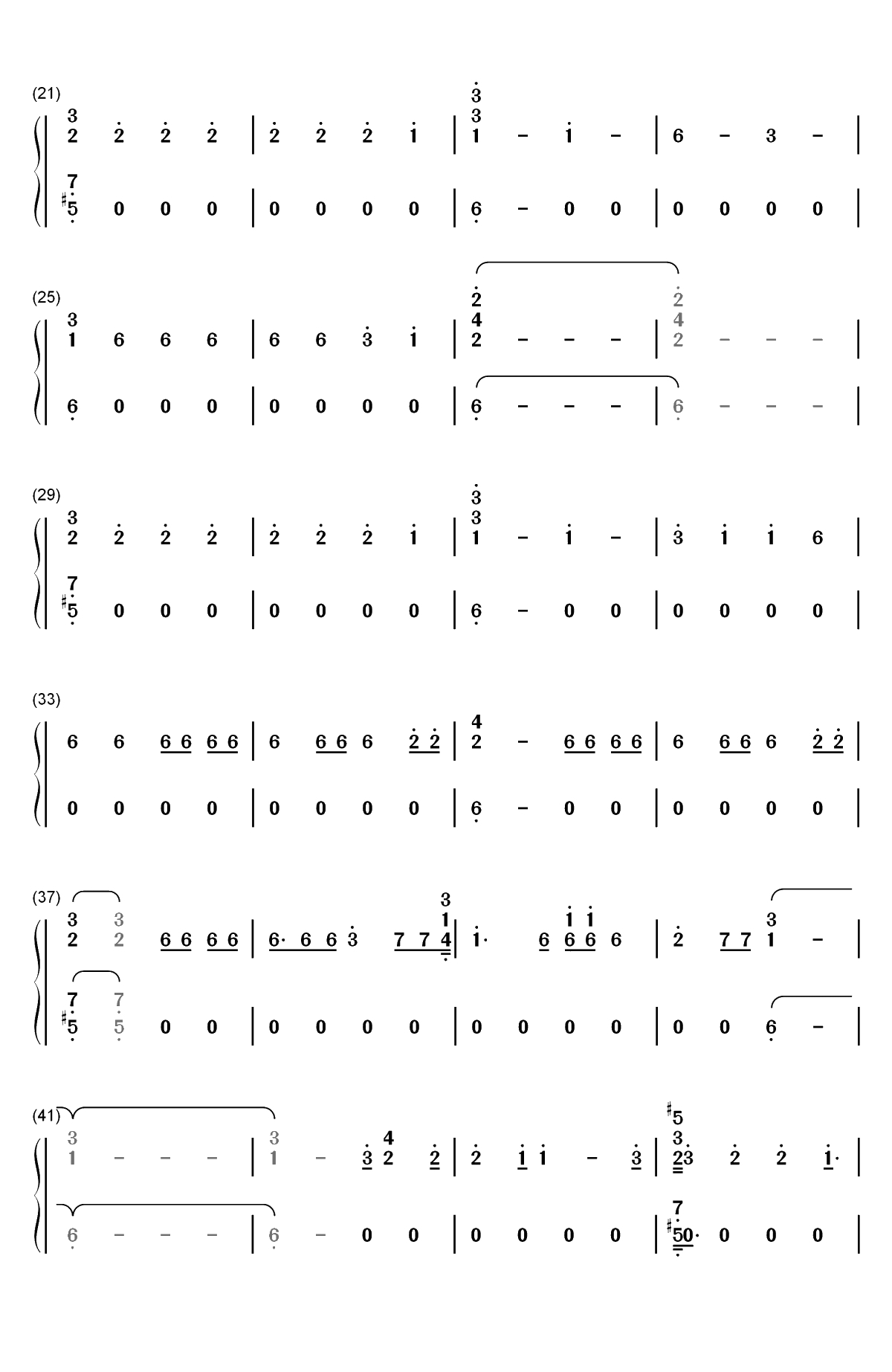 Corazón-Maluma双手简谱预览2