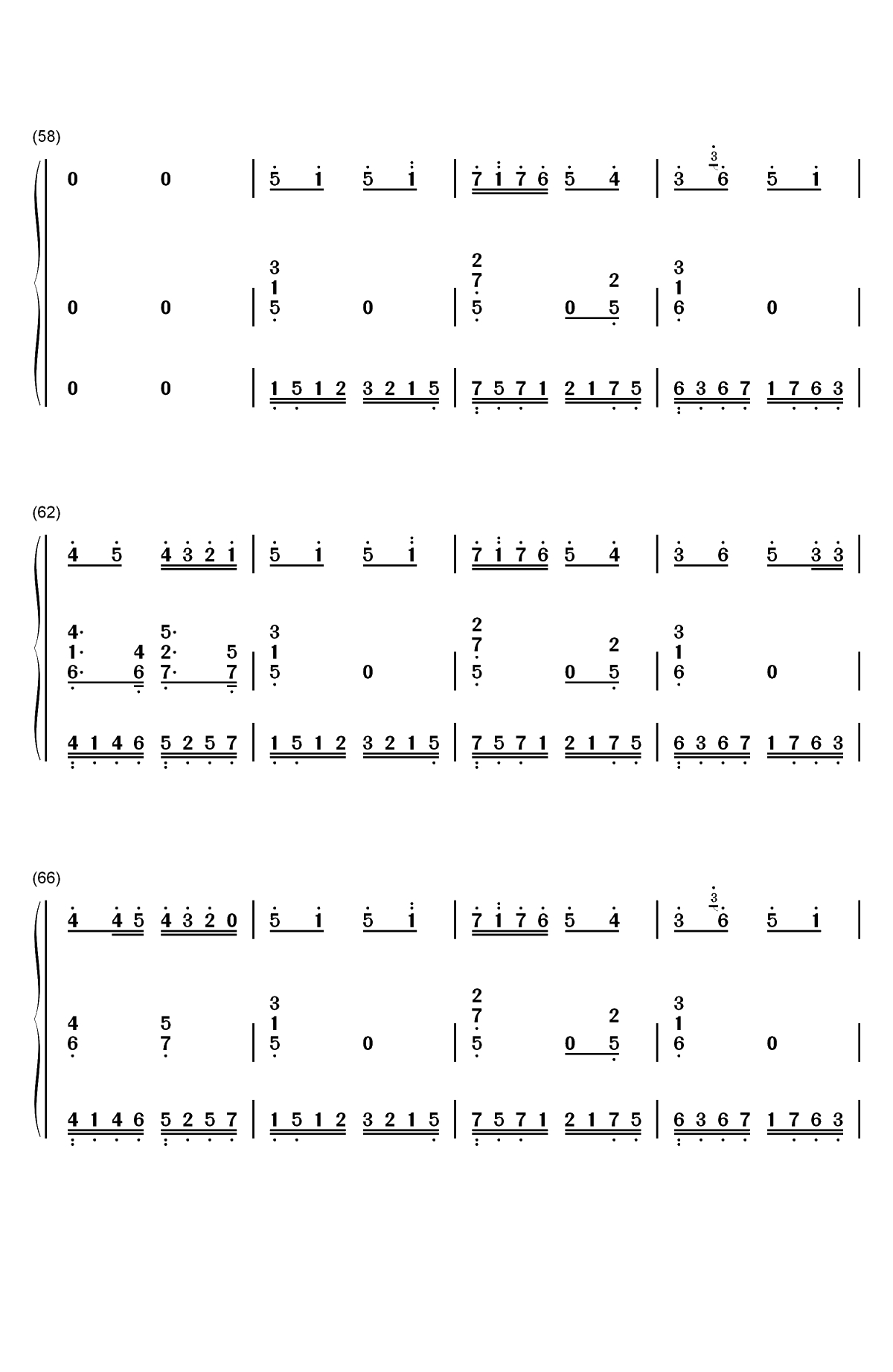 香水百合-张韶涵双手简谱预览5