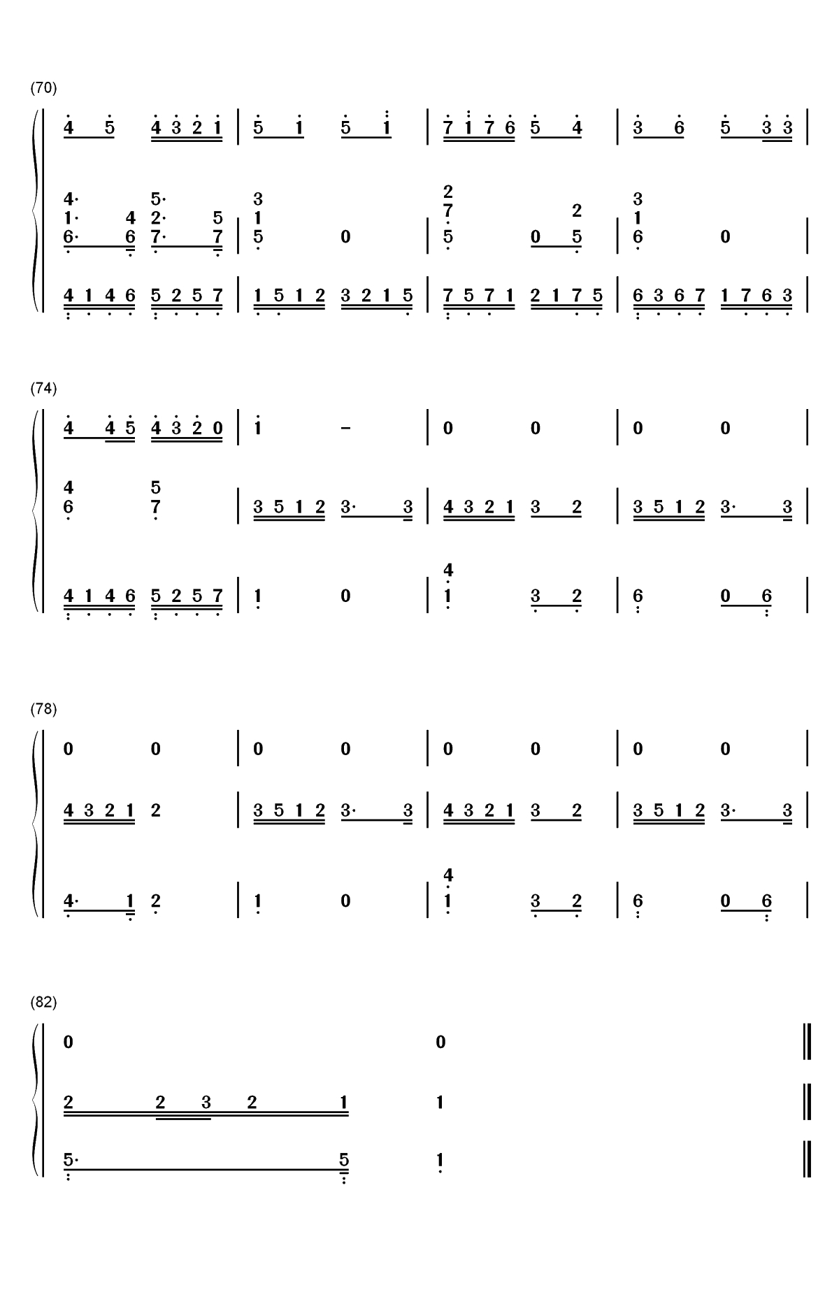 香水百合-张韶涵双手简谱预览6