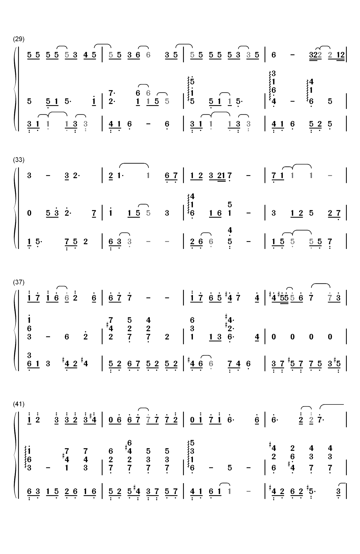 Journey-海豚湾恋人OST双手简谱预览3