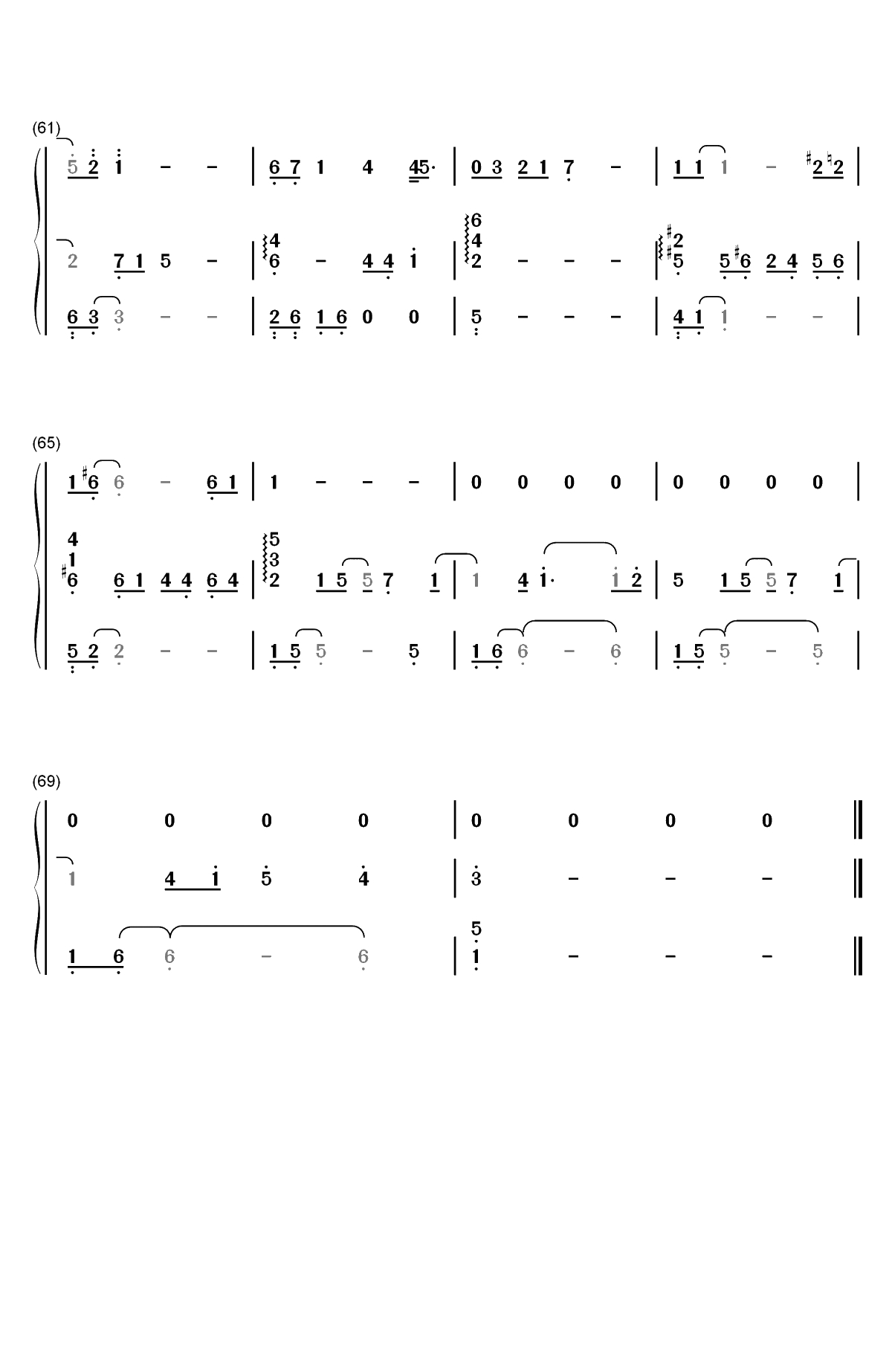 Journey-海豚湾恋人OST双手简谱预览5