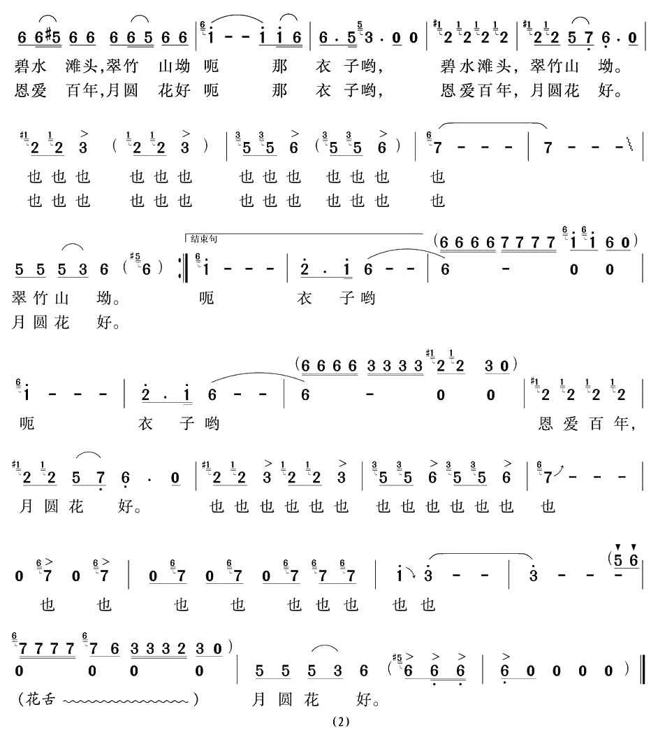 老鼠娶亲简谱-王丽达演唱2