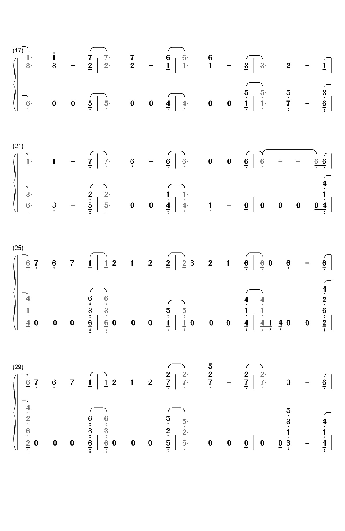 Ashes-死侍2OST双手简谱预览2