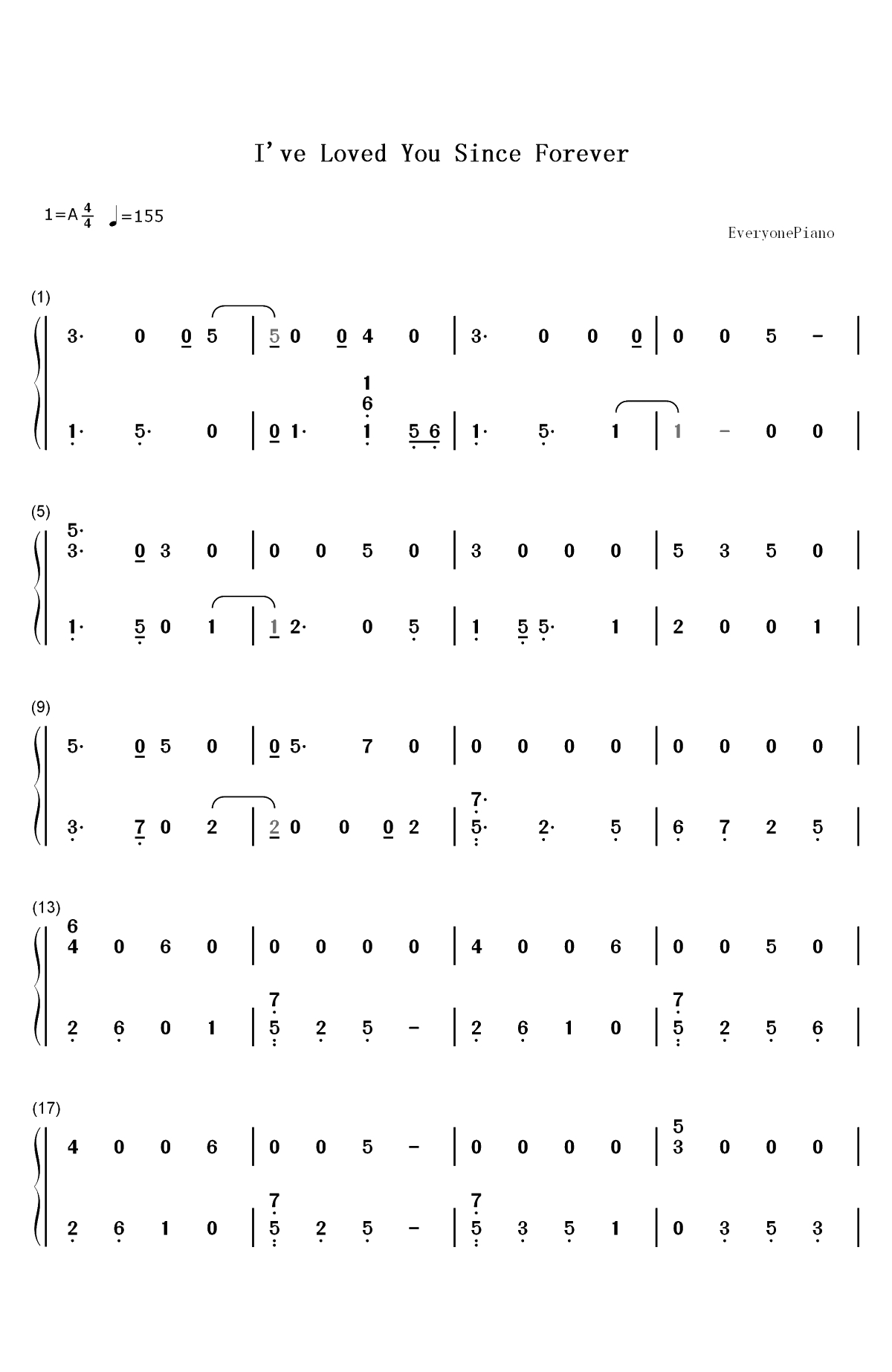 I've Loved You Since Forever-Kelly Clarkson双手简谱预览1