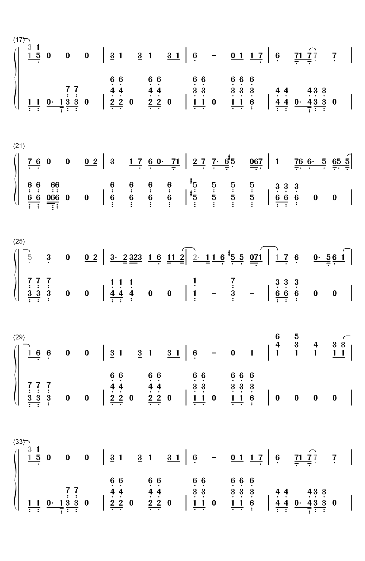 My Boy-Billie Eilish双手简谱预览2
