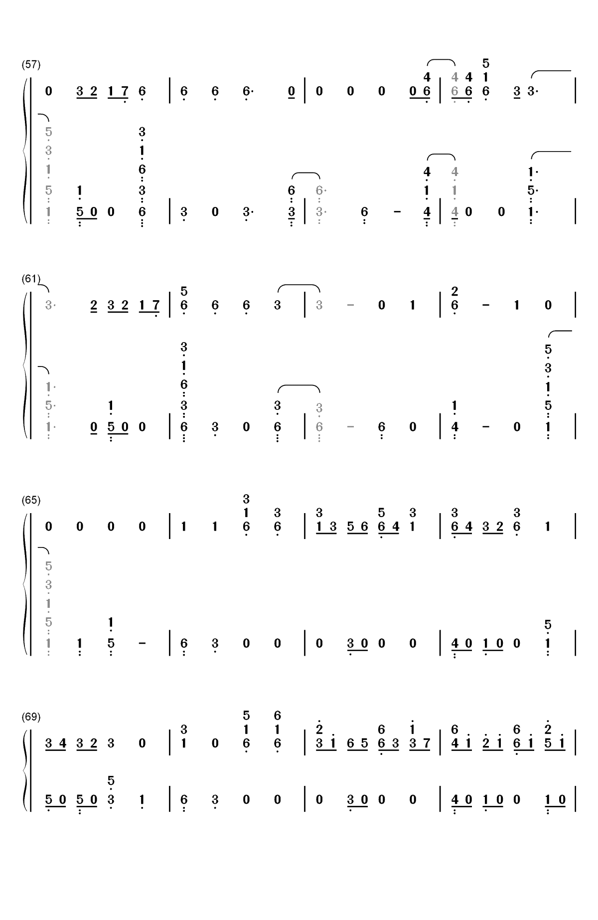 Start Again-十三个原因第二季插曲双手简谱预览4