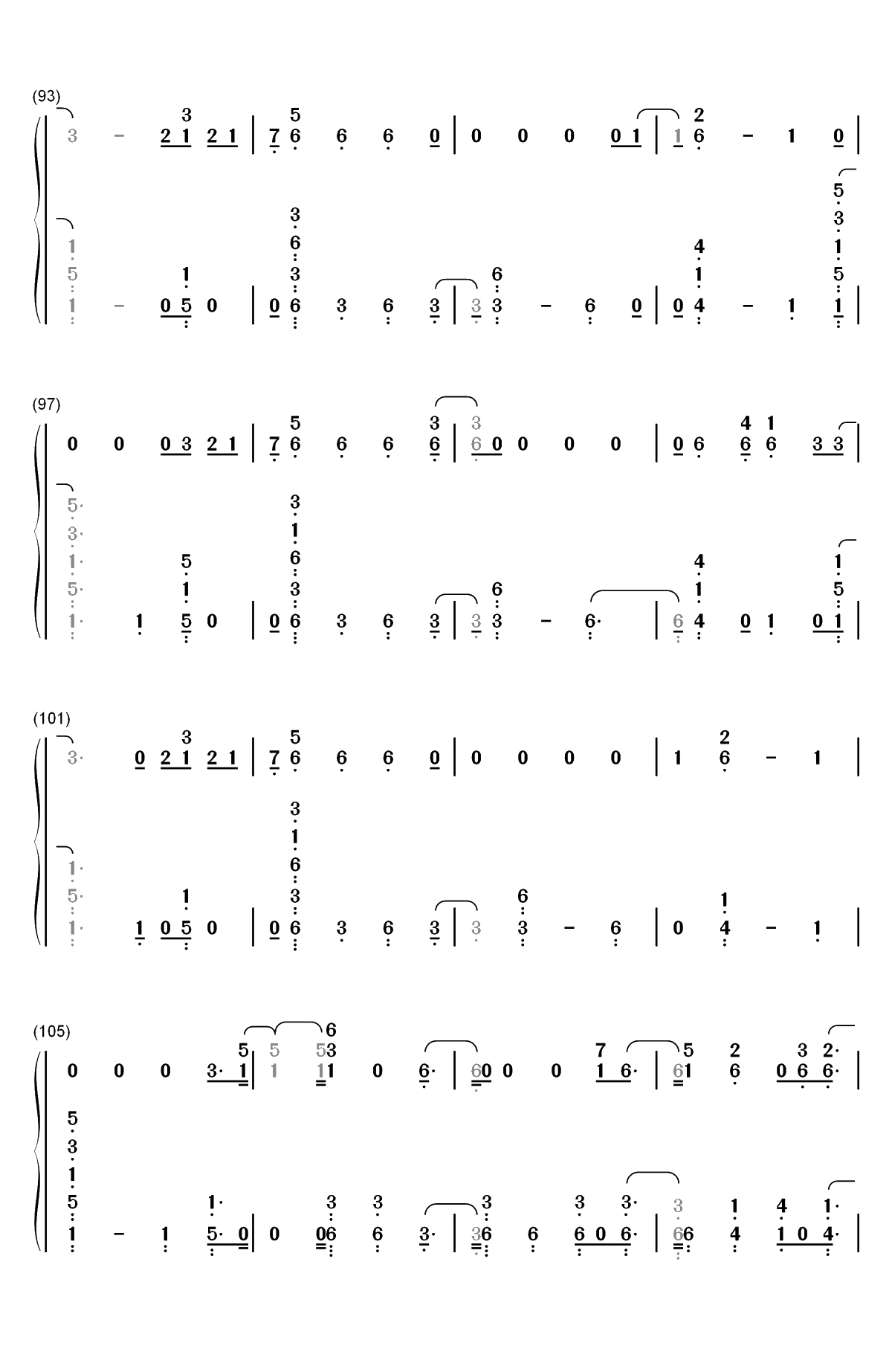 Start Again-十三个原因第二季插曲双手简谱预览6