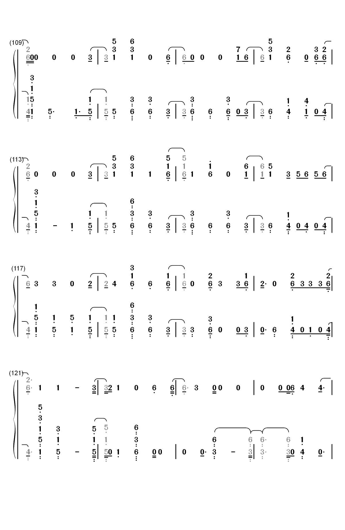 Start Again-十三个原因第二季插曲双手简谱预览7