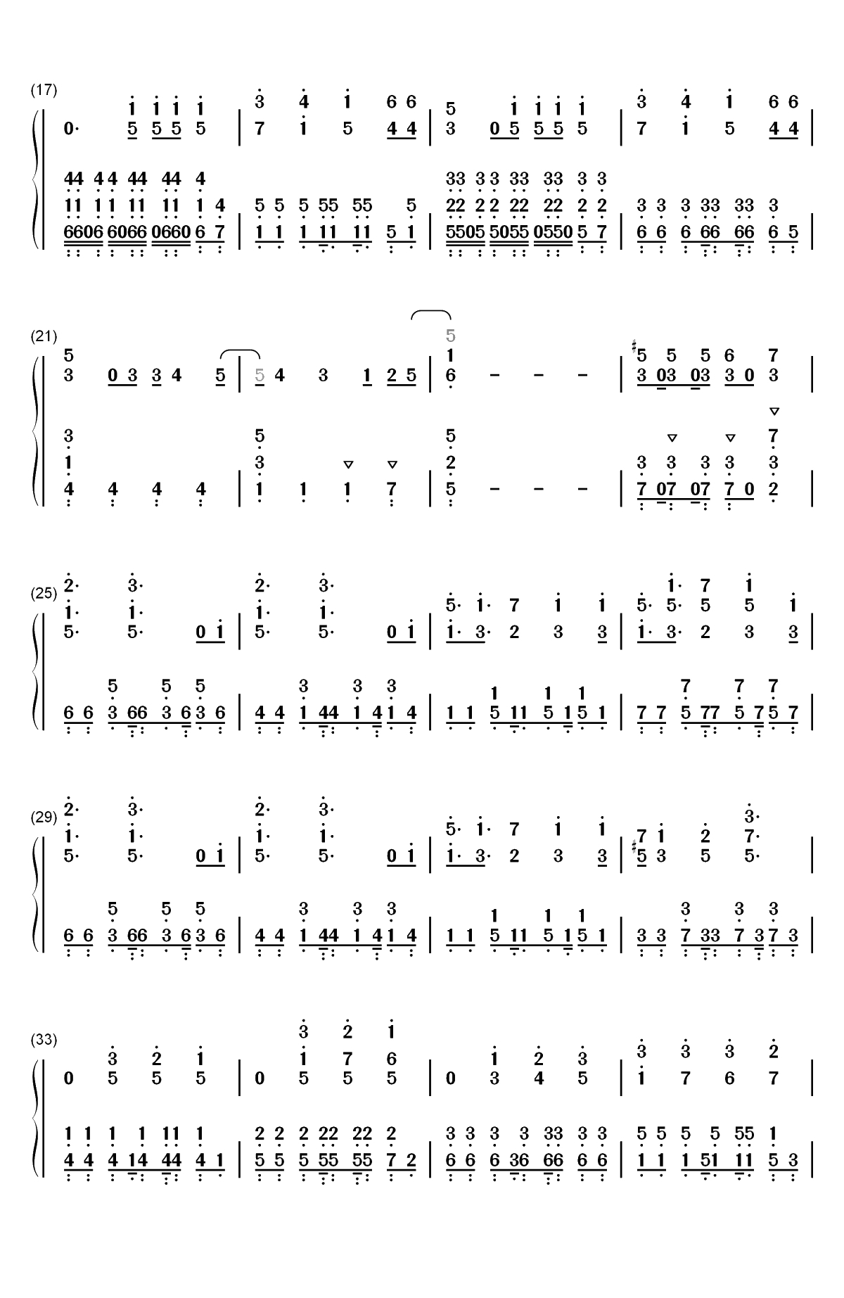 go forward-游戏王VRAINS主题曲双手简谱预览2