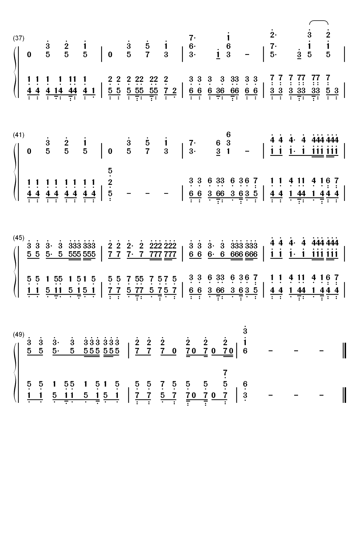 go forward-游戏王VRAINS主题曲双手简谱预览3