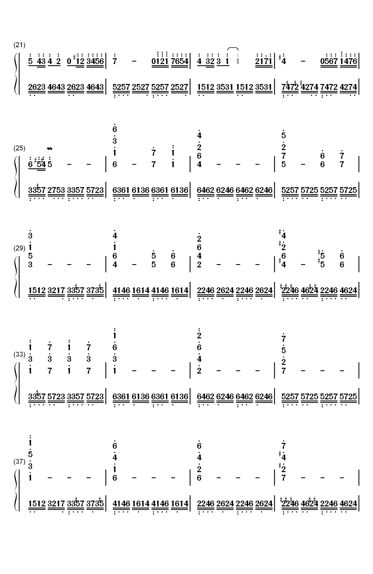 Concerto pour deux voix-双童声协奏曲-放牛班的春天插曲双手简谱预览2