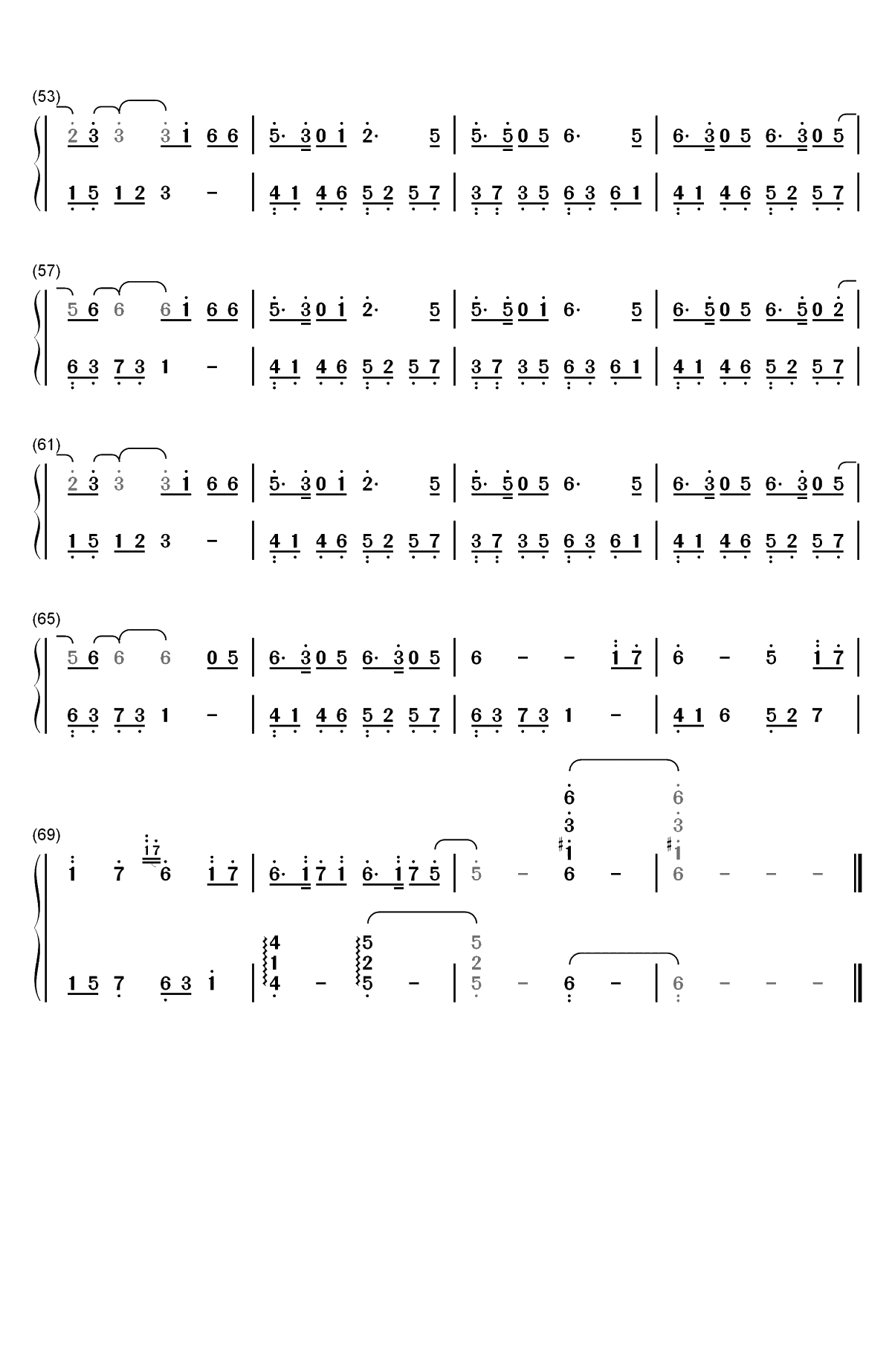 离人愁-李袁杰双手简谱预览3