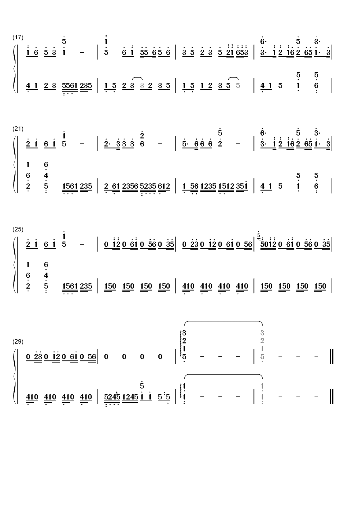 前世今生-青城山下白素贞-新白娘子传奇插曲双手简谱预览2
