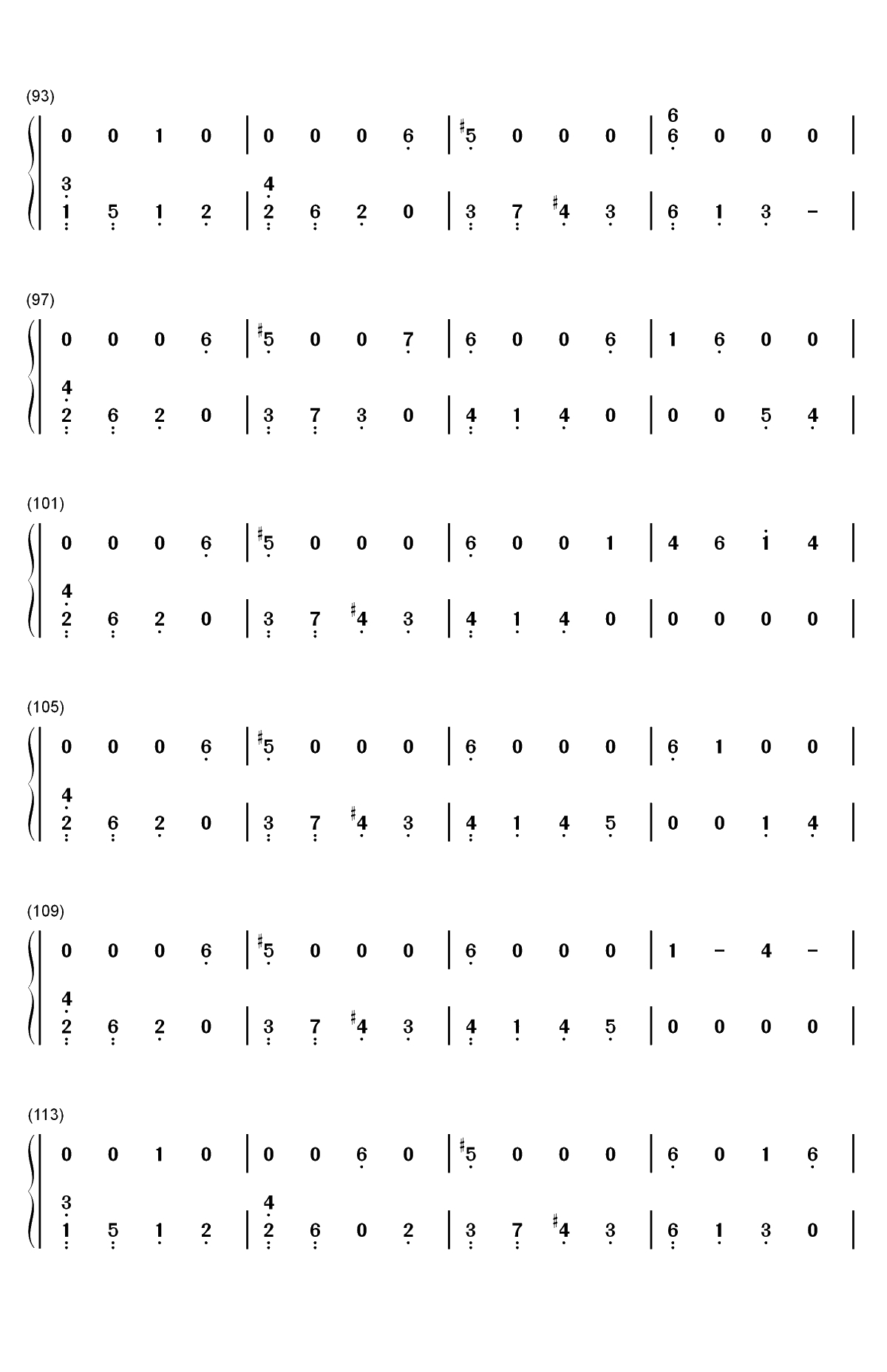I Believe-时间的皱折OST双手简谱预览5