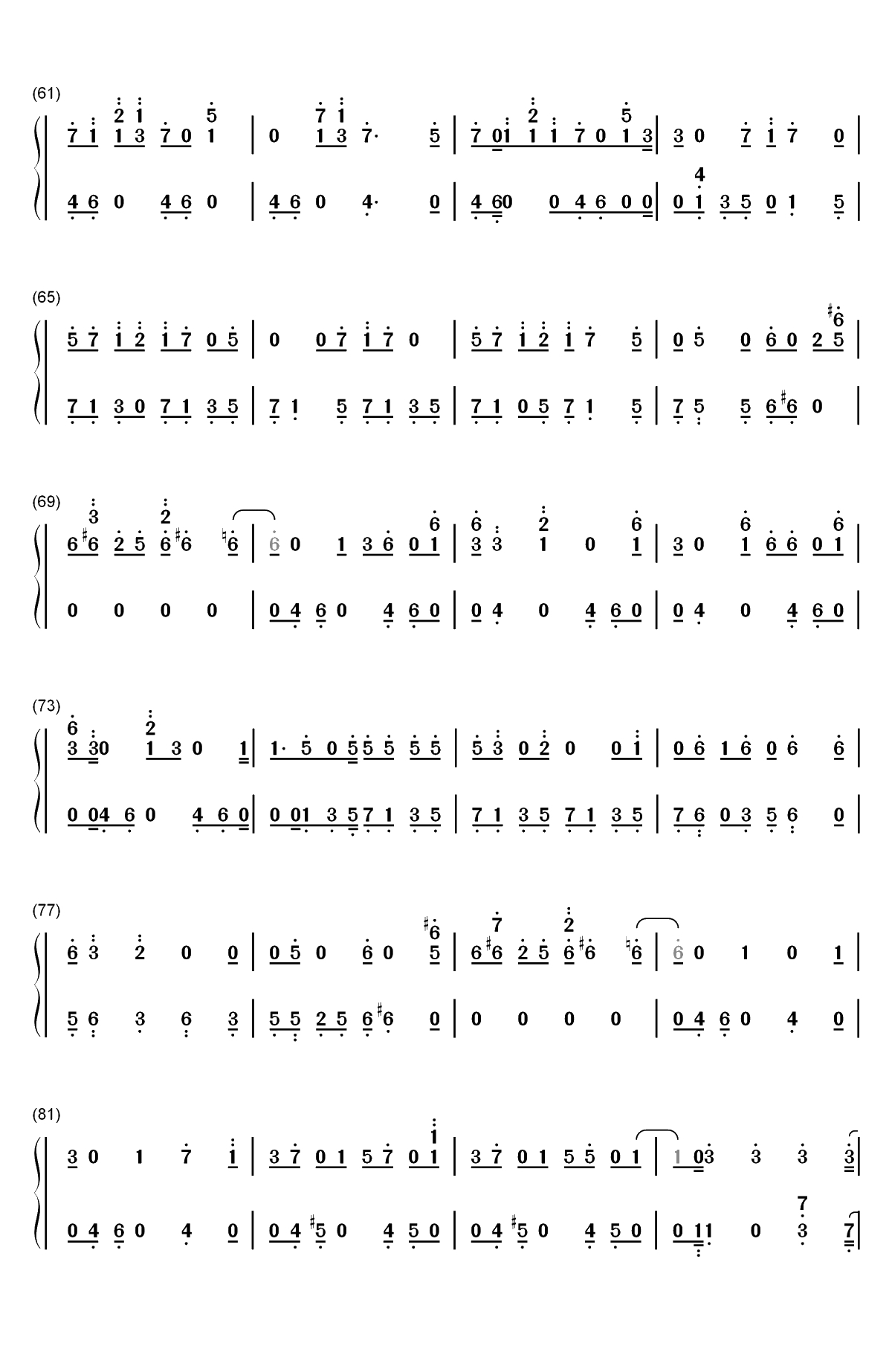 Stay-Post Malone双手简谱预览4
