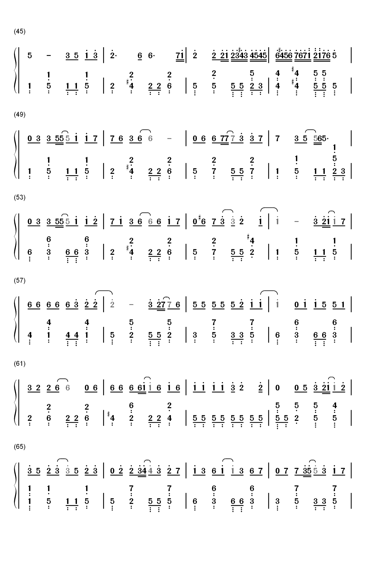 小幸运-我的少女时代主题曲双手简谱预览3