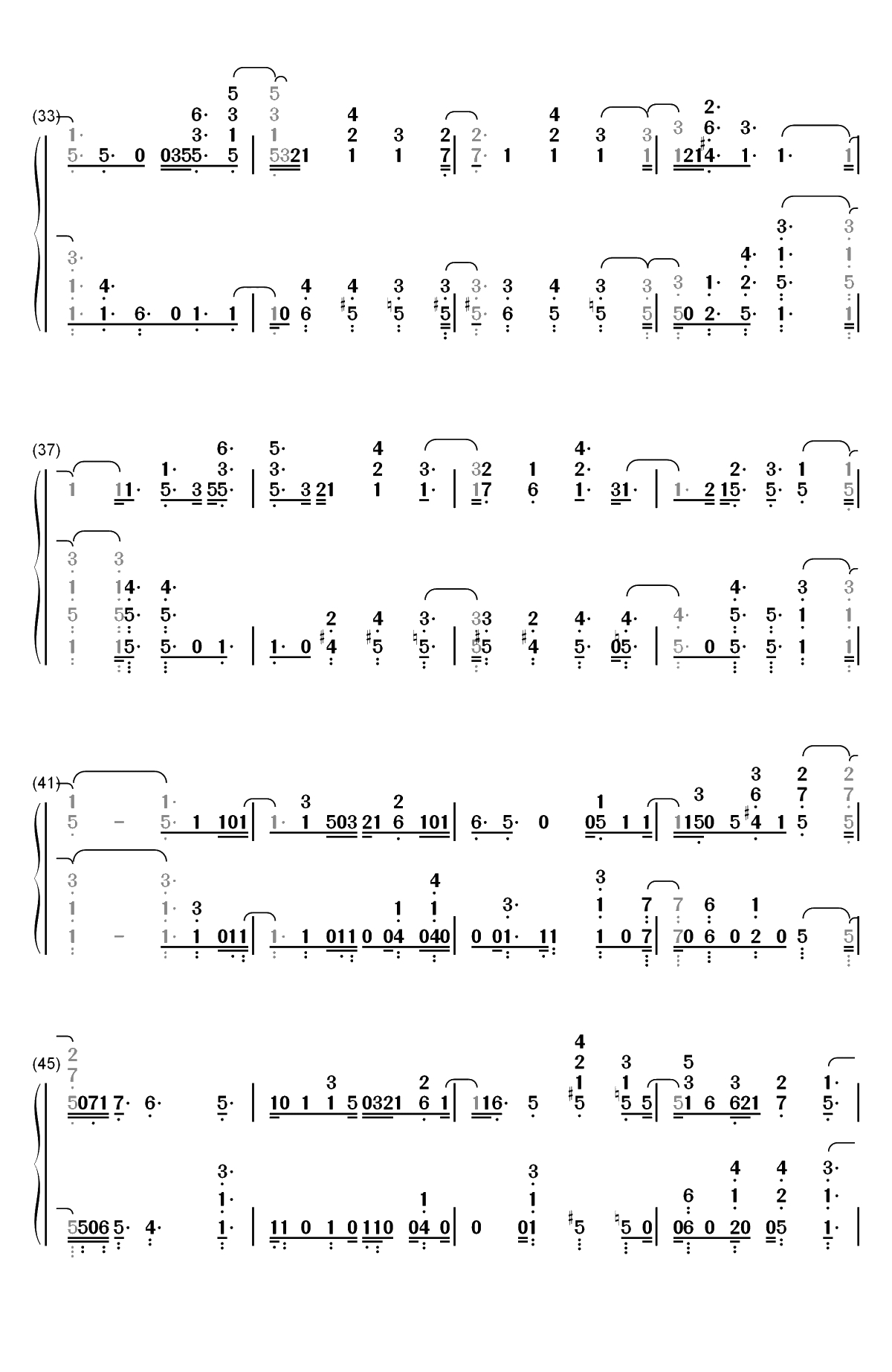 And the Day Goes On-Bill Wurtz双手简谱预览3