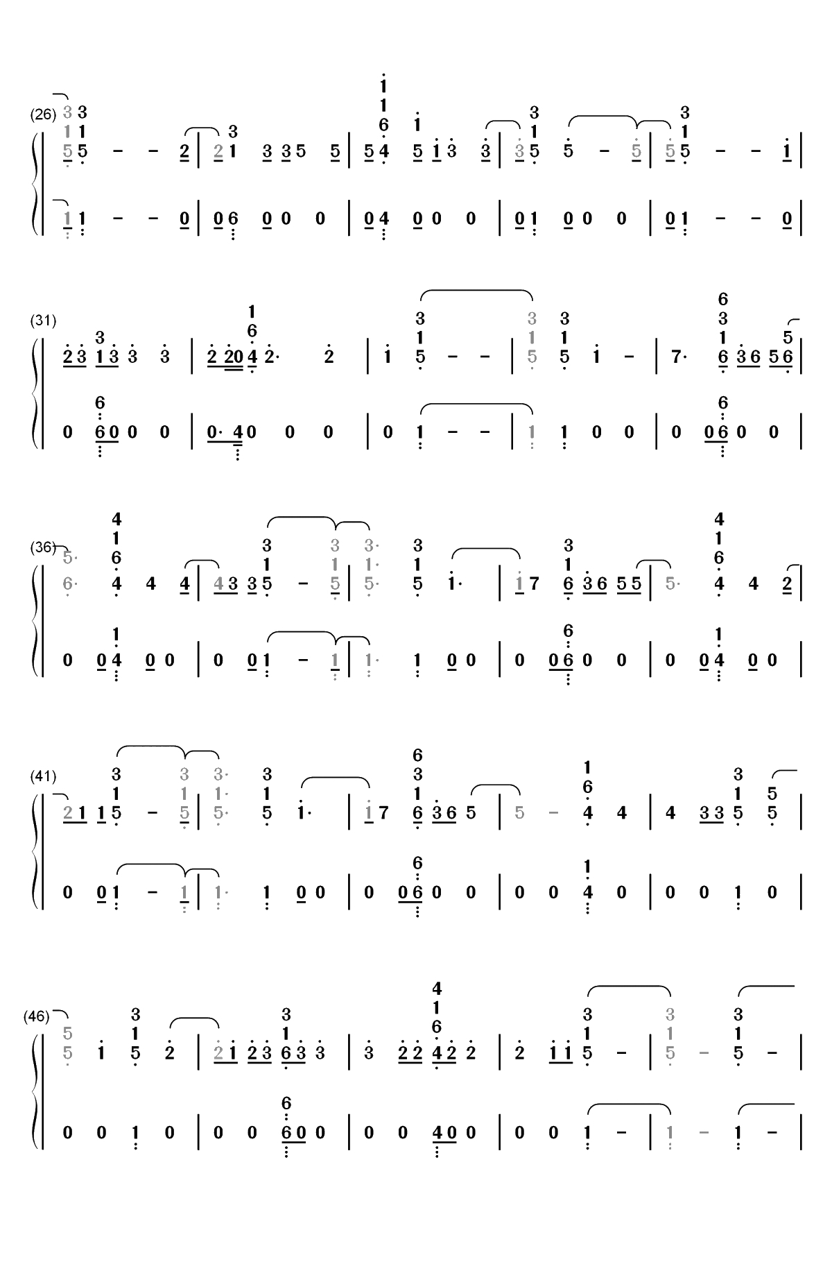 I'll Be There-Jess Glynne双手简谱预览2