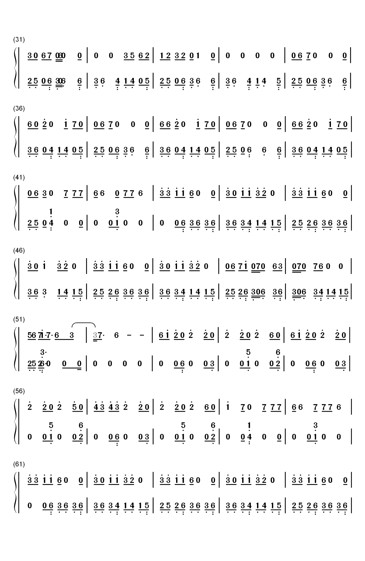 Mutual-Shawn Mendes双手简谱预览2