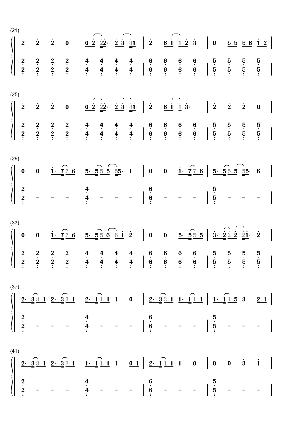 I See Love-精灵旅社3疯狂假期插曲双手简谱预览2