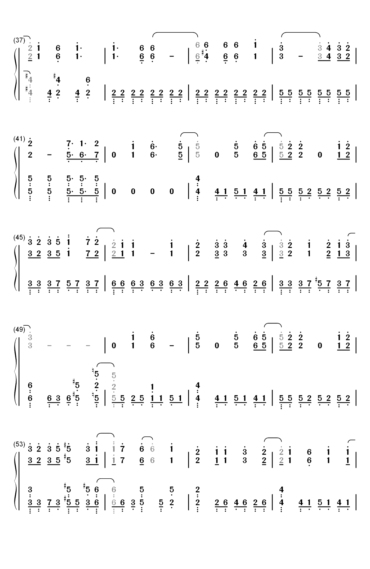 Eternal Star-ISLAND ED双手简谱预览3