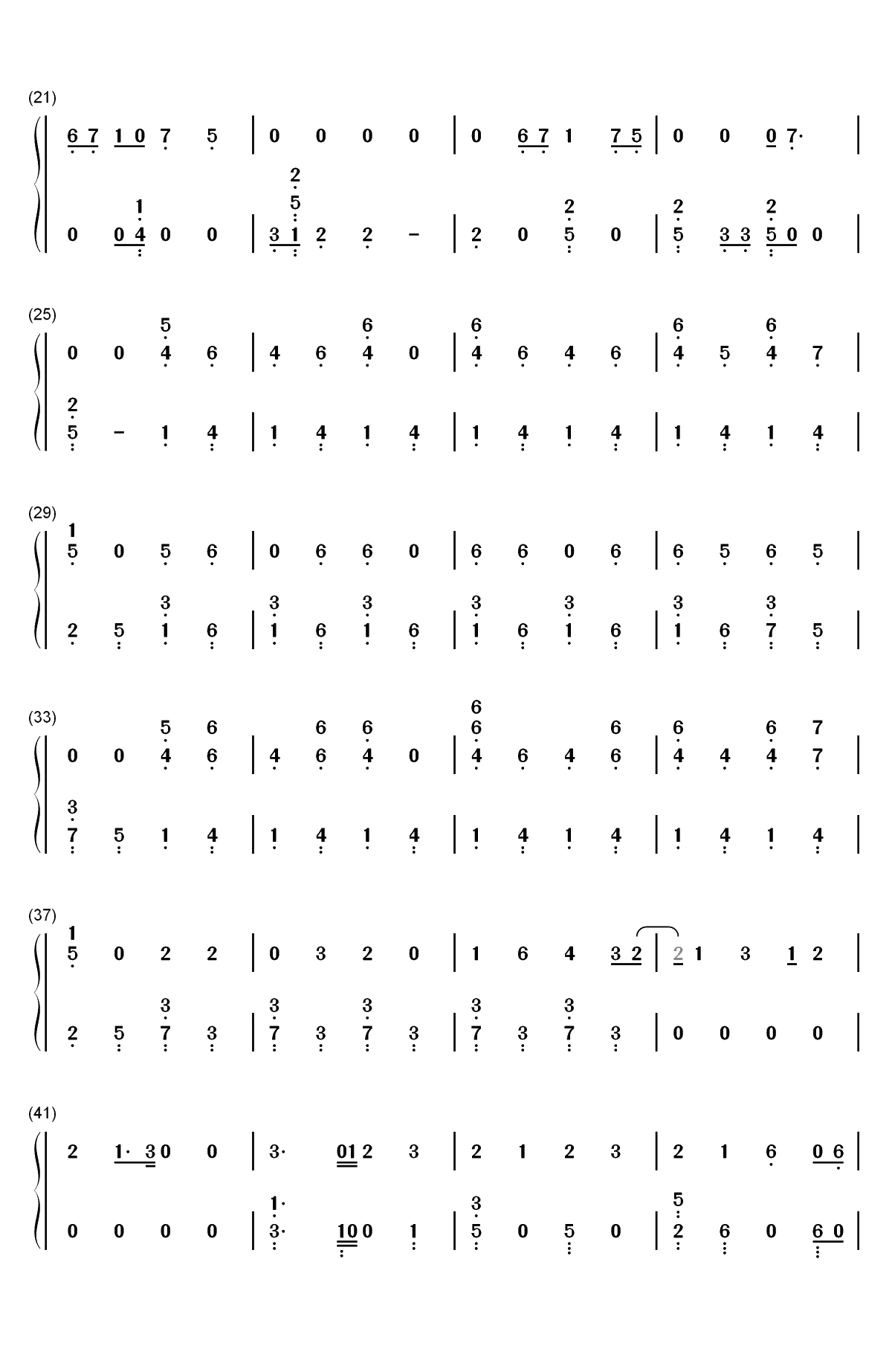 Answer-Rihanna双手简谱预览2