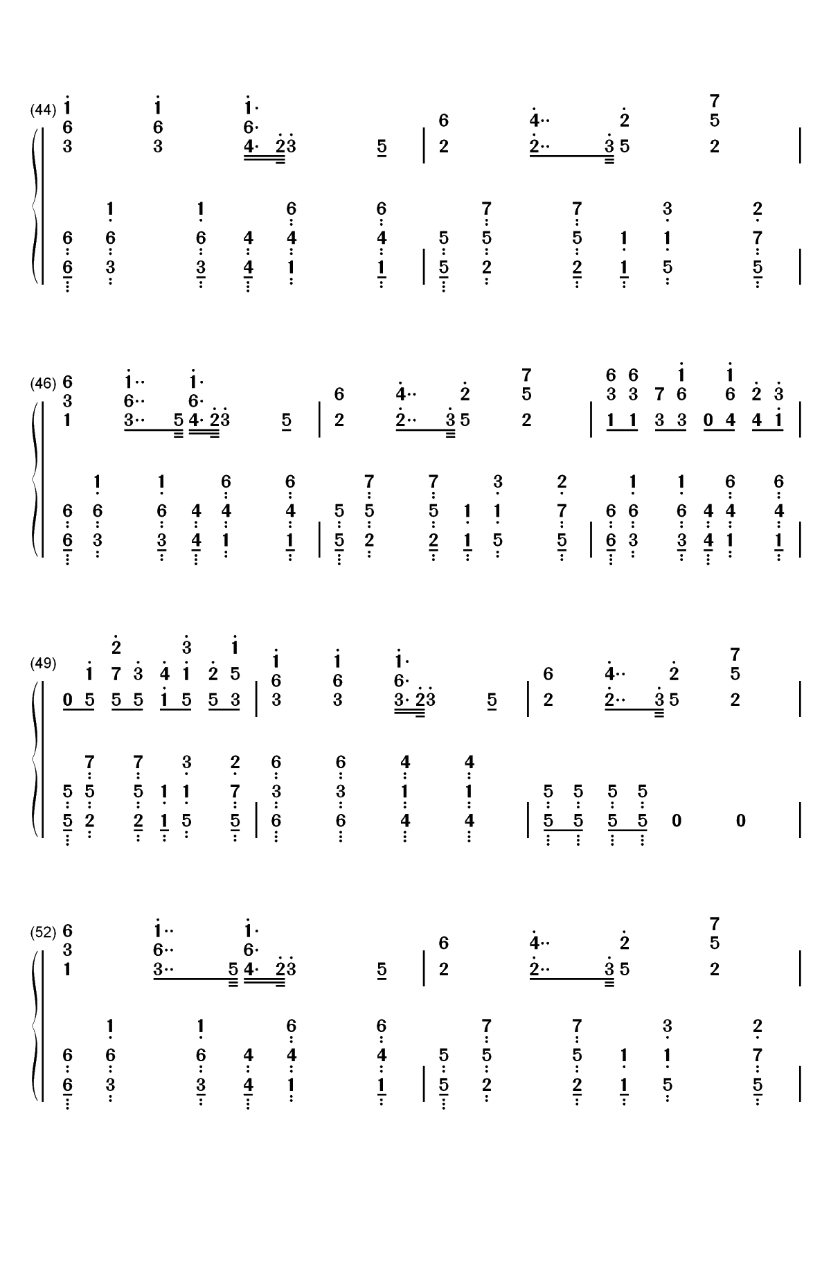 Darkside-Alan Walker双手简谱预览4