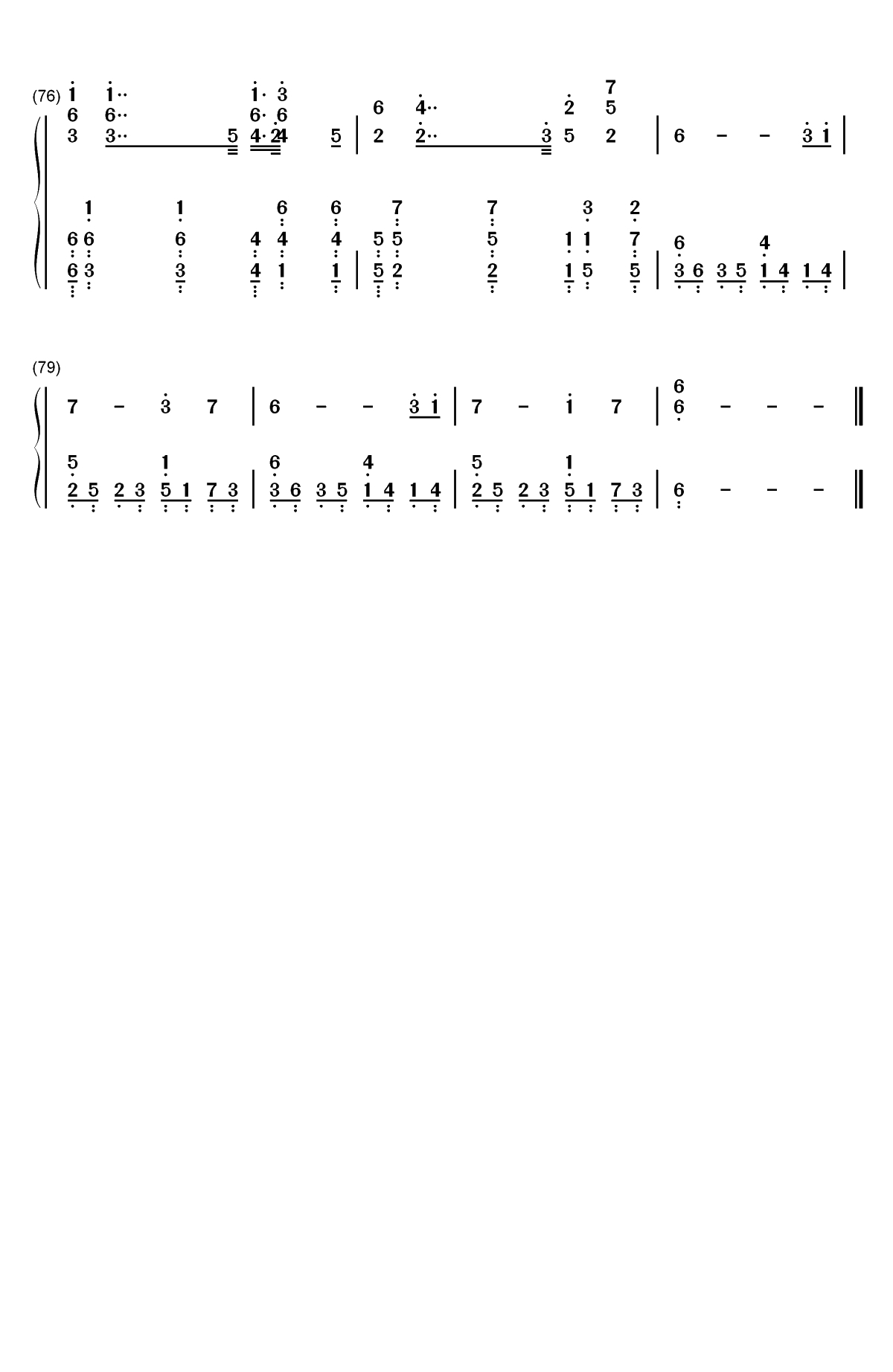 Darkside-Alan Walker双手简谱预览7