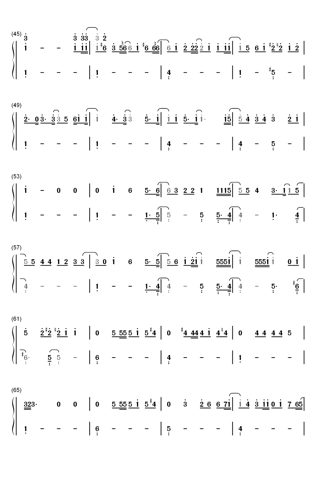 世界はあなたに笑いかけている-可口可乐CM曲双手简谱预览3