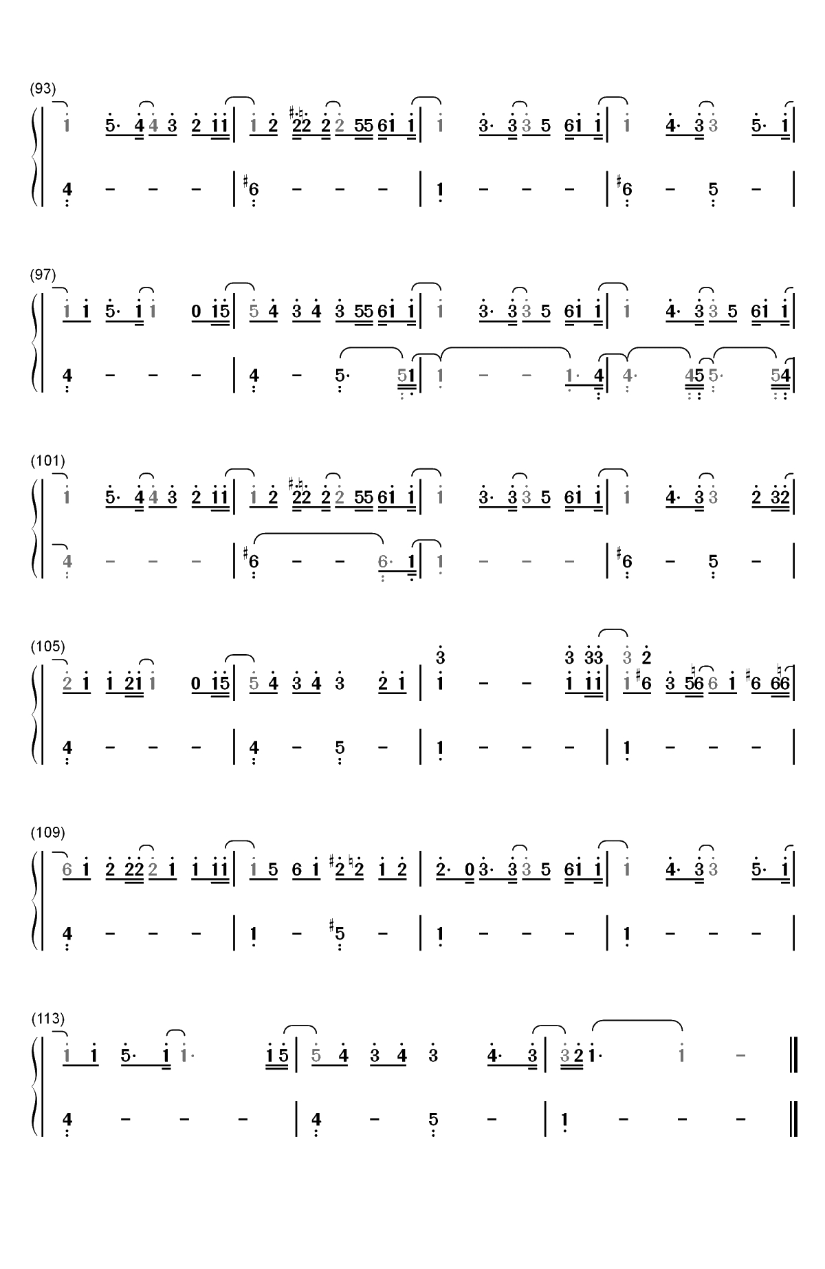 世界はあなたに笑いかけている-可口可乐CM曲双手简谱预览5