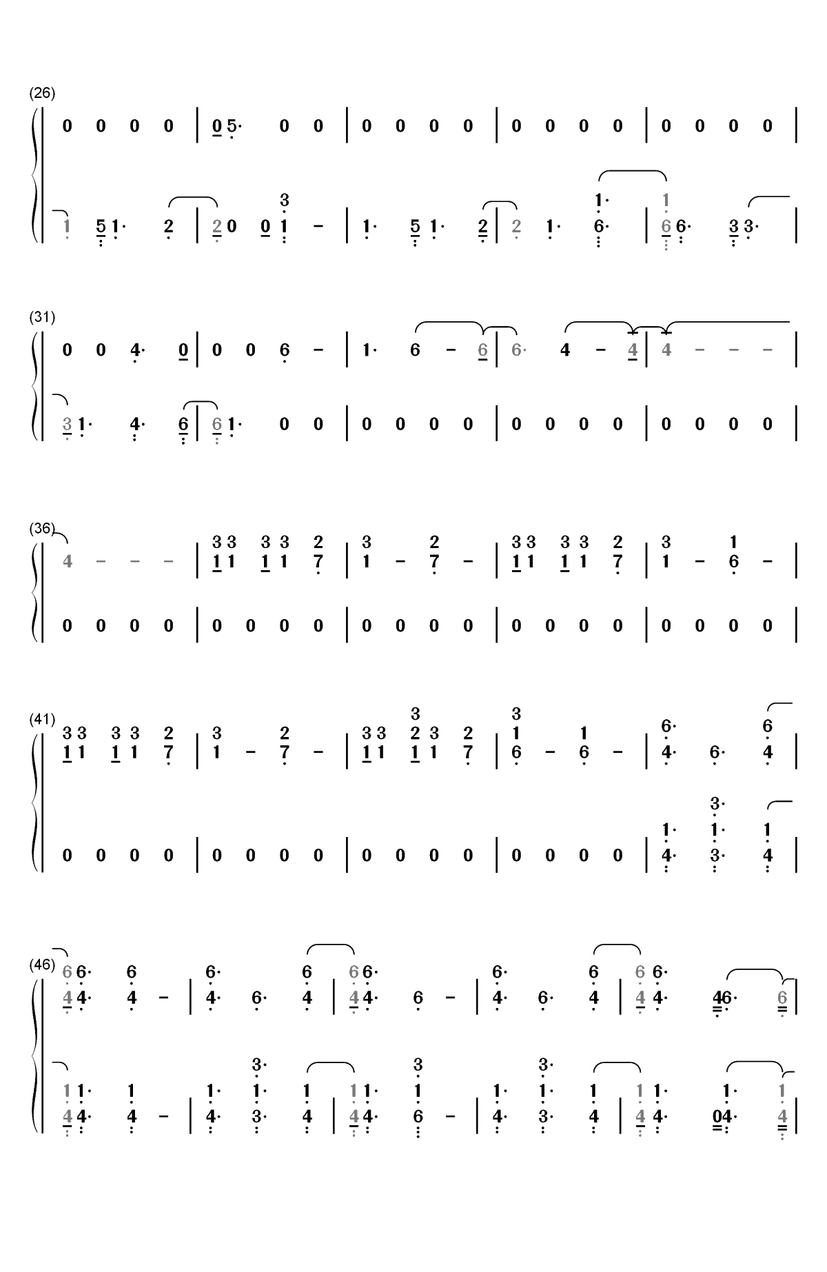 Fake Happy-Paramore双手简谱预览2