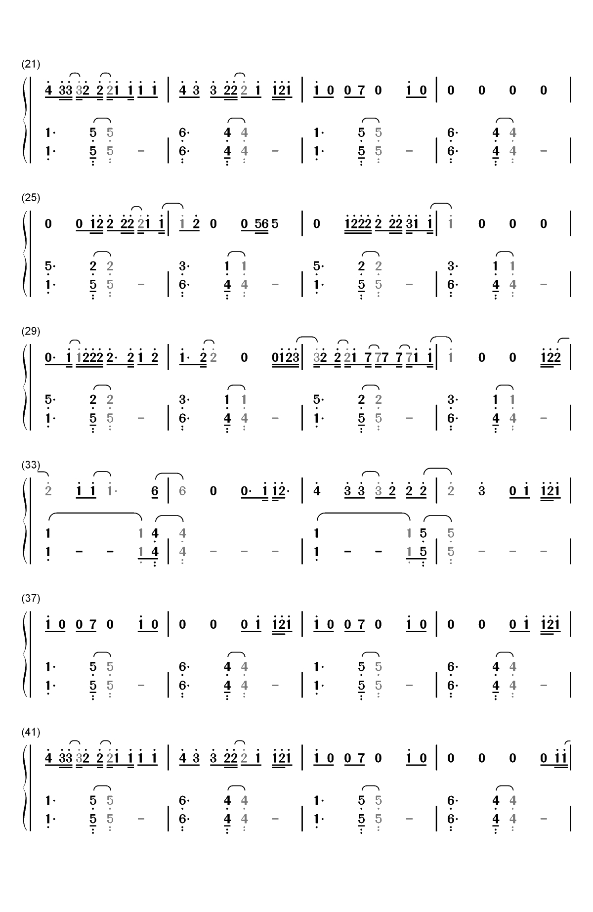 More Than Friends-Jason Mraz ft Meghan Trainor双手简谱预览2