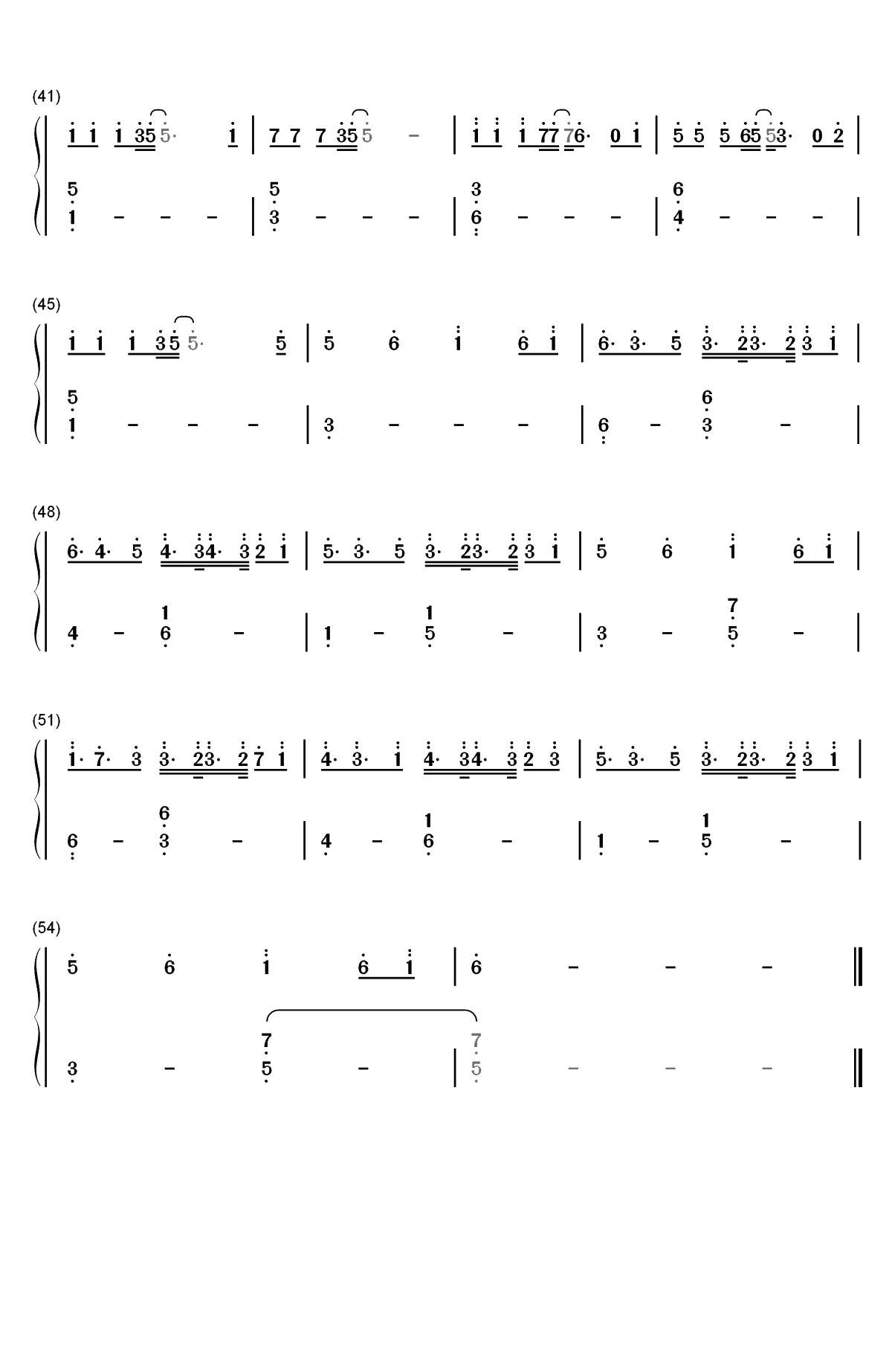 Alone简单版-Alan Walker双手简谱预览3
