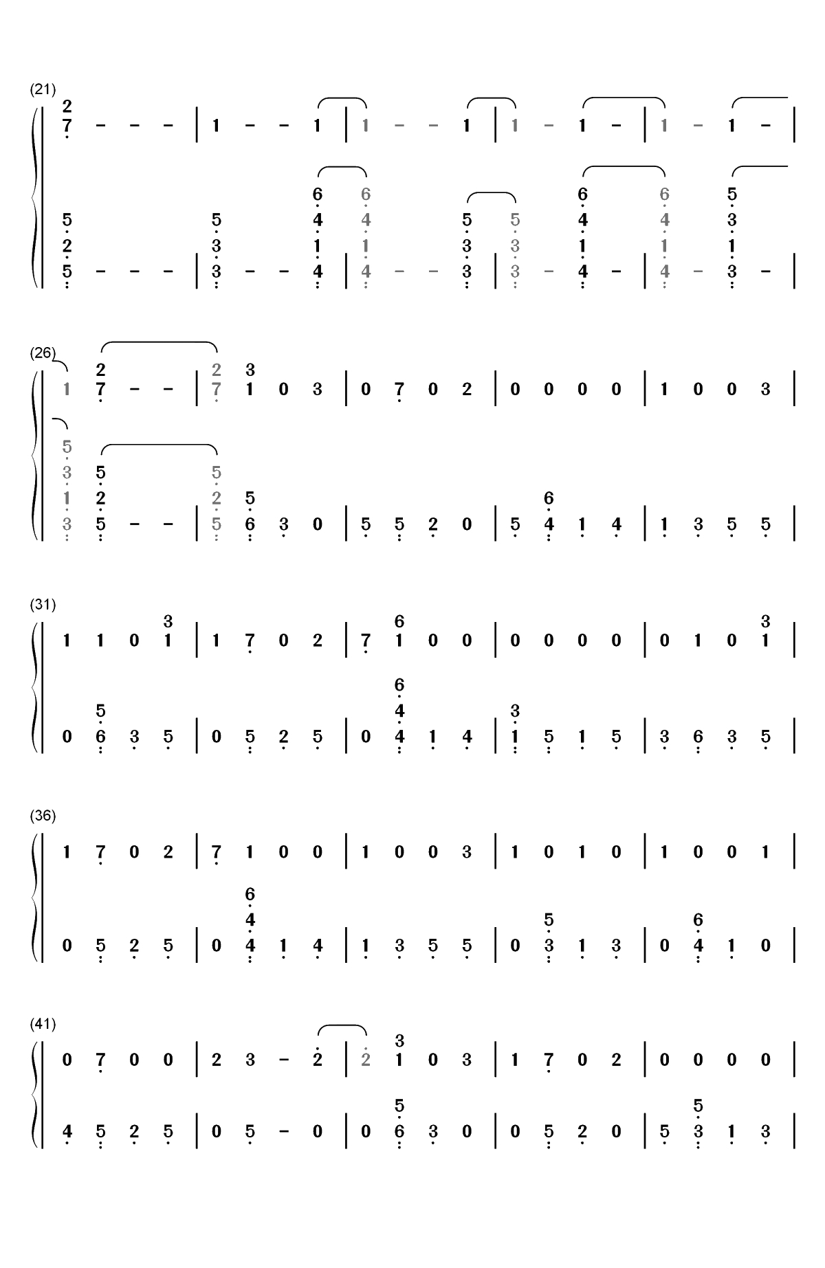 Scars-Sam Smith双手简谱预览2