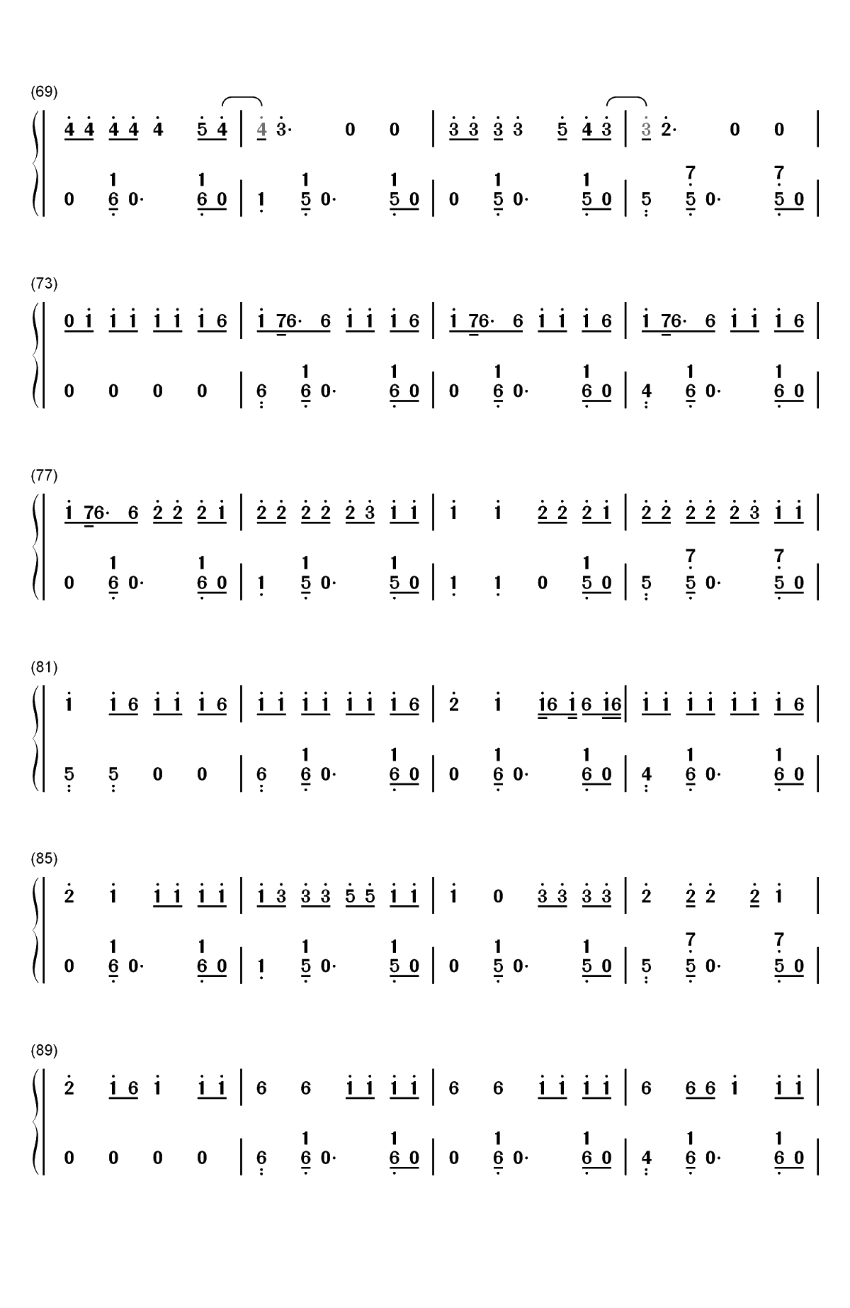 Despacito-极简好听-钢琴版-抖音爆火双手简谱预览4