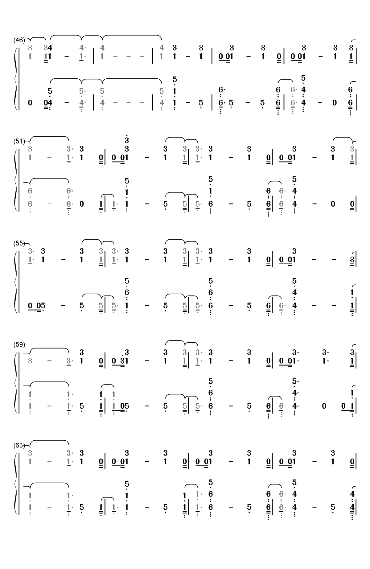 New Year's Day-Taylor Swift双手简谱预览3